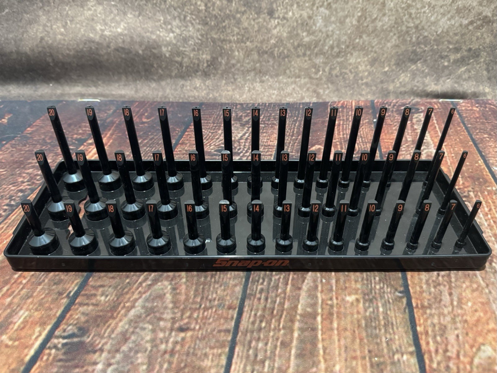 Snap On Socket Tray Set – Three Row Post – Metric & SAE – KA383METBK / KA383FRRD
