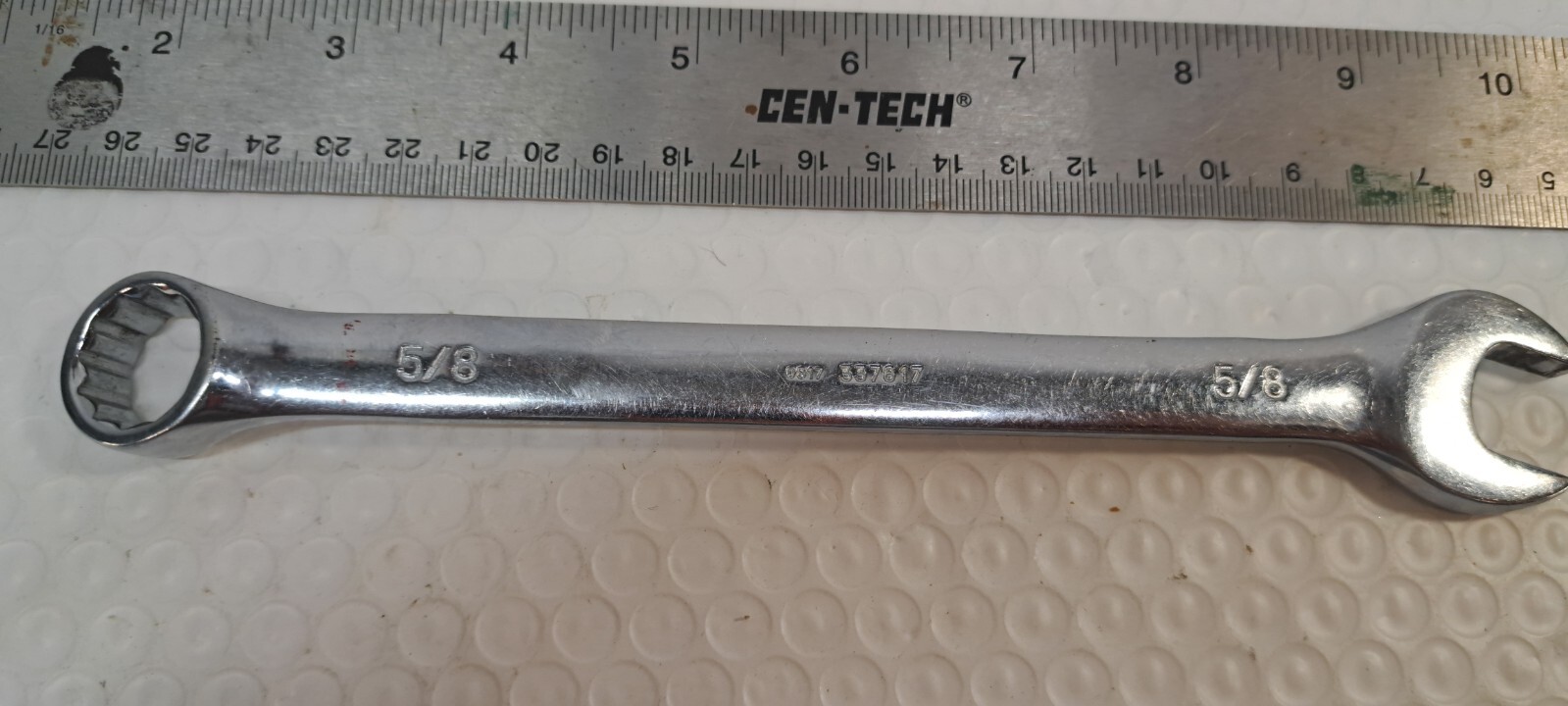 Kobalt 5/8″ Standard SAE 12 Point Polished Chrome Combo Open Box Wrench 337617