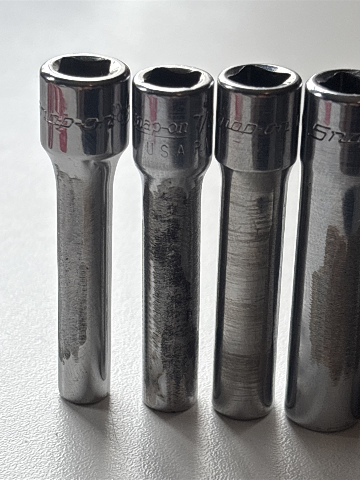 Snap On STMD 6Pc Sockets 1/4″ Dr 12 Pt SAE STMD6 – STMD14 3/16”- 7/16″ 🇺🇸