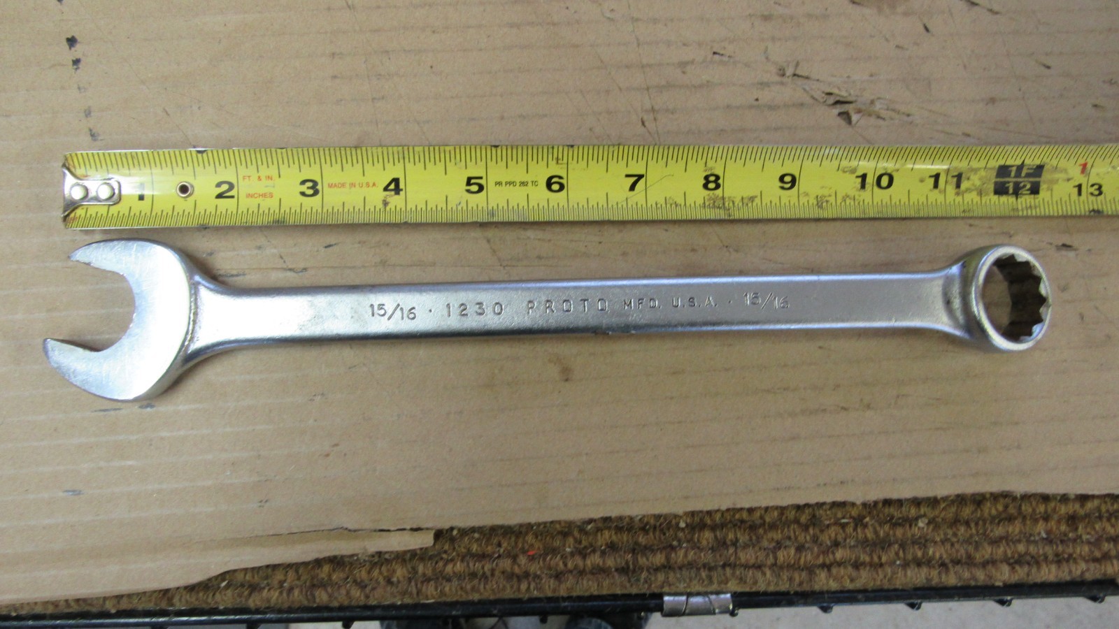 Proto Professional 15/16″ Combination Wrench #1232 Satin Chrome Finish