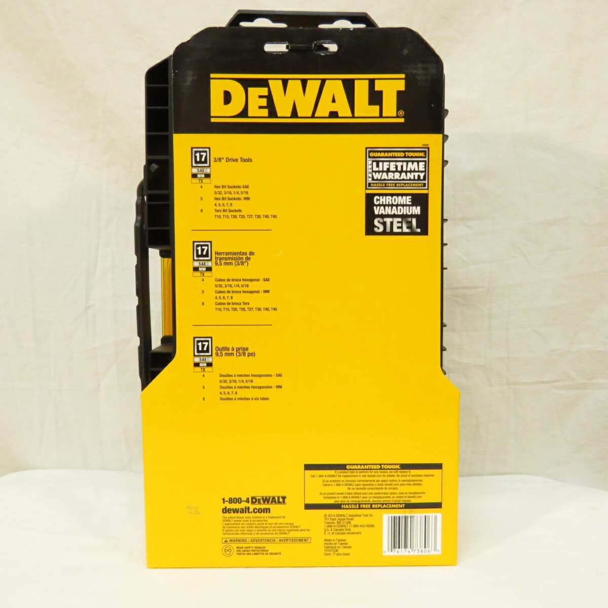 DeWalt 3/8″ Drive Bit Socket Set Tough Box 17 pieces