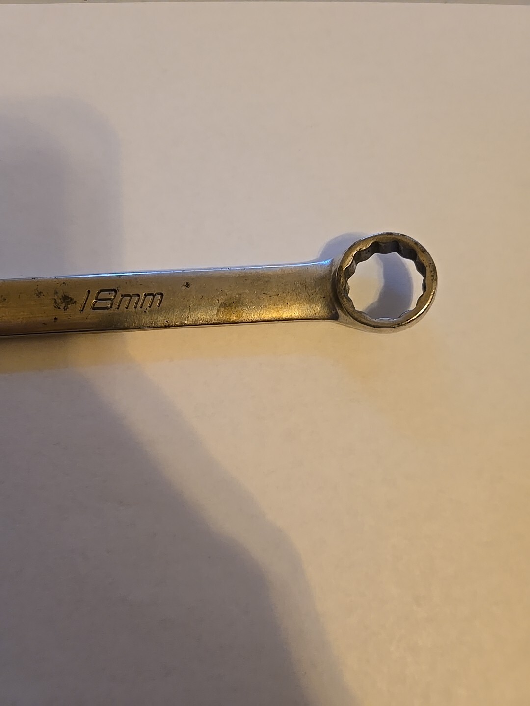 Snap On 18MM 12PT Long Chrome Combination Wrench OEXLM18B