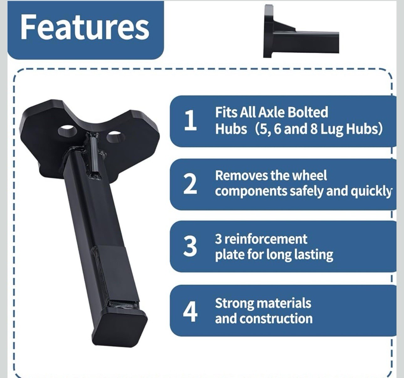 8629 Universal for ATD Tools Compatible with All Axle Bolt Hubs 5, 6 & 8 Lug …