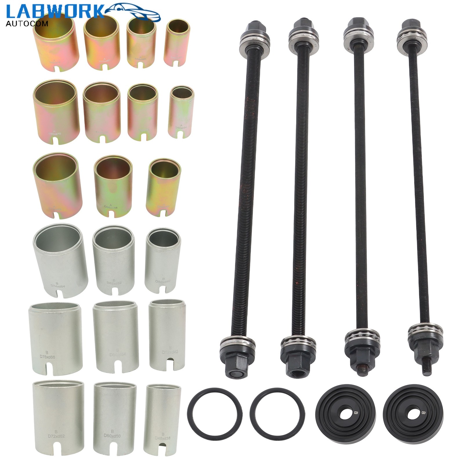 Universal 26pcs Press & Pull Sleeve Kit Bush Bearing Removal Insertion Tool