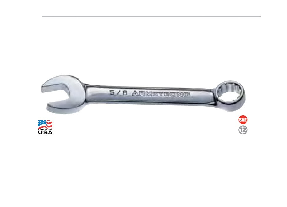 Armstrong 25-126 – 13/16″ 12 Pt. Std Combination Wrench Full Polish – USA