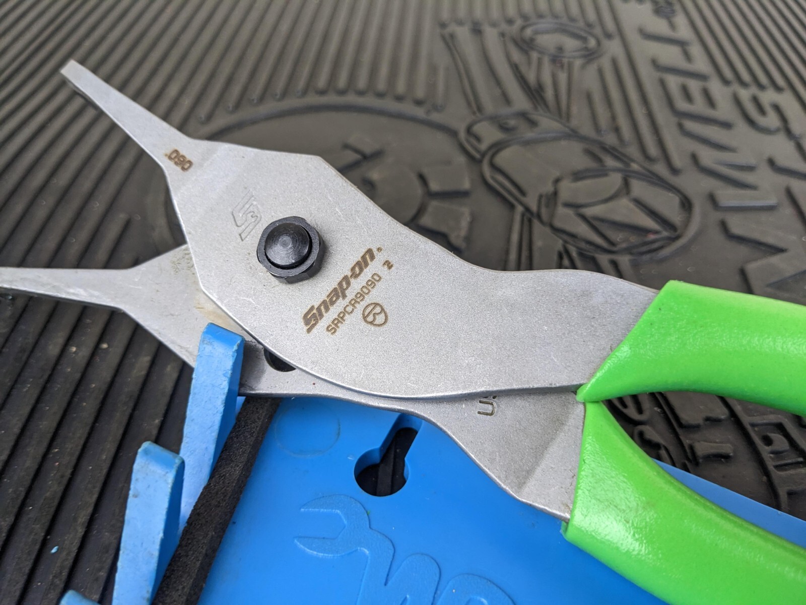 #bg348 Snap-on Tools USA NEW GREEN 90° Tip .090 Snap Ring Pliers SRPCR9090G