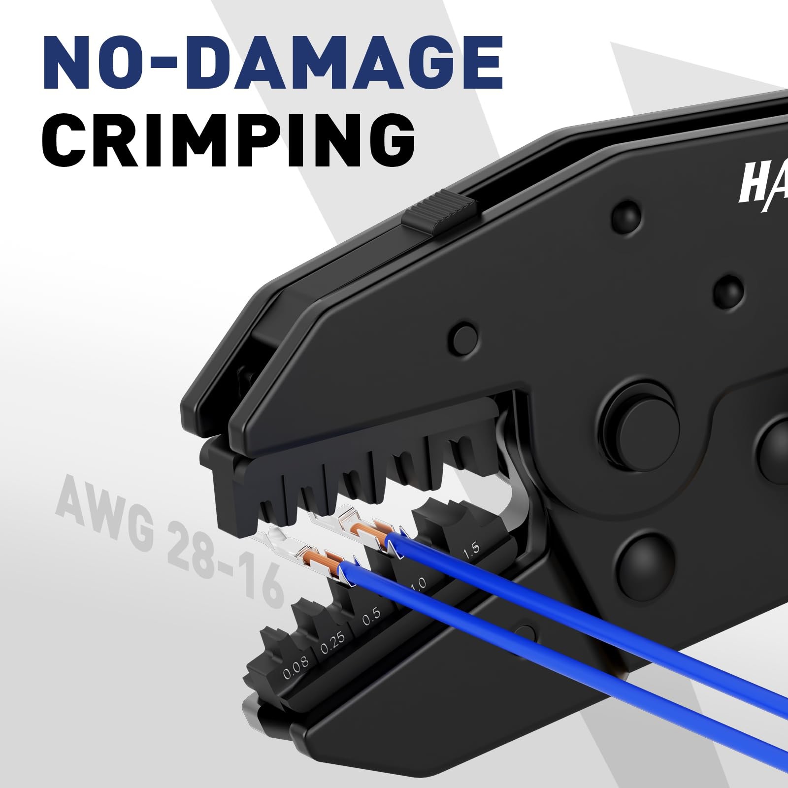 haisstronica Quick Change Jaws Crimping Tool for Dupont ‎black, Blue, Yellow