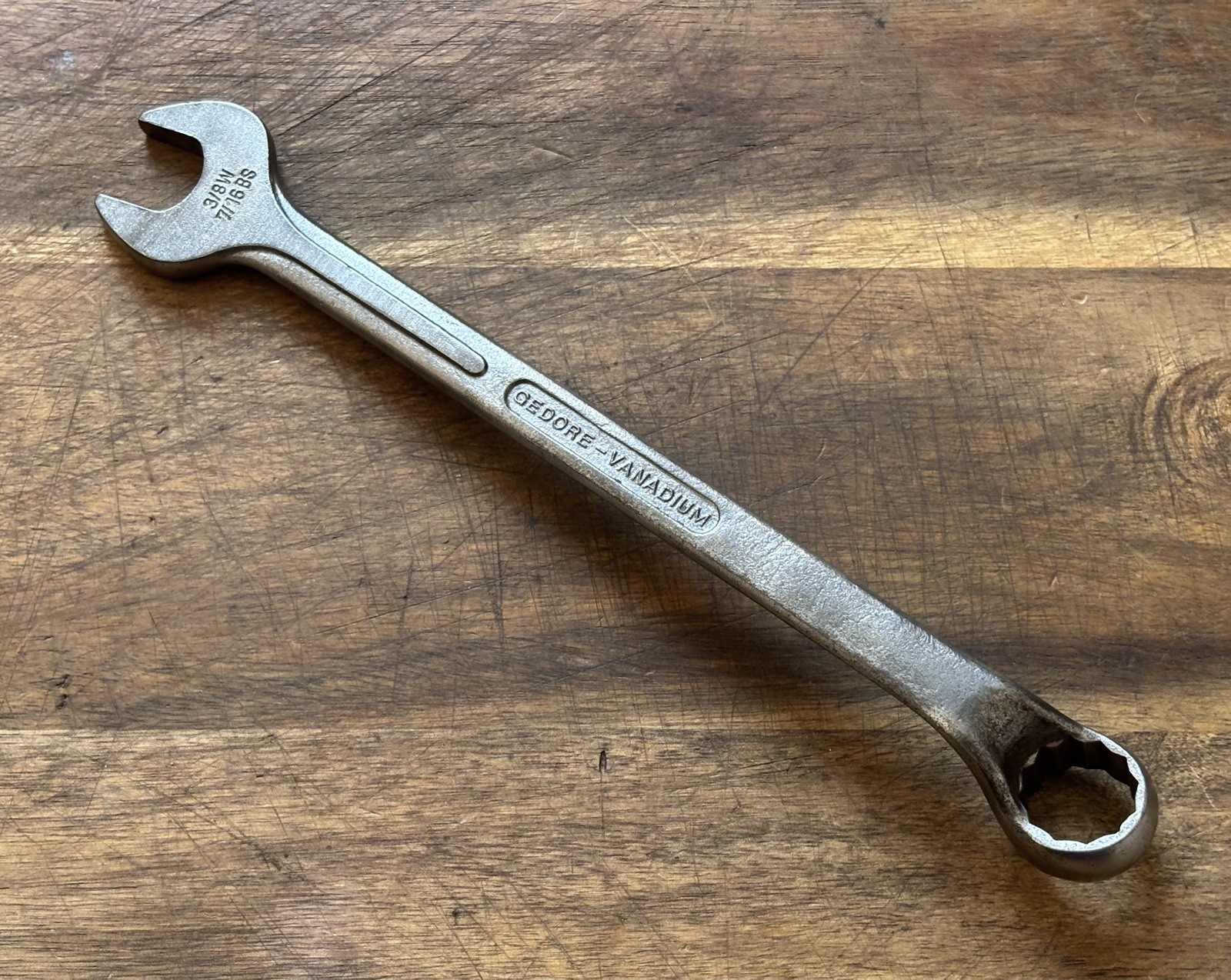 GEDORE No1B – 3/8” Whitworth : 7/16” BS – Cranked Combination Spanner .