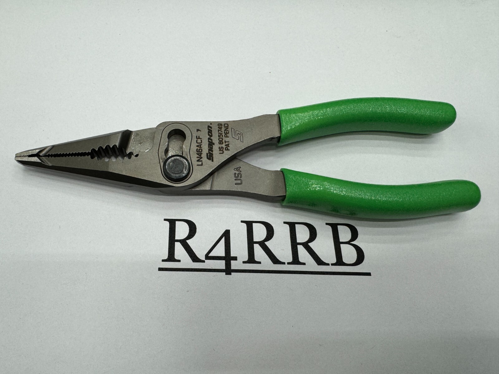 Snap-on Tools USA NEW STYLE GREEN 7″ Long Nose Slip Joint COMBO Pliers LN46ACFG