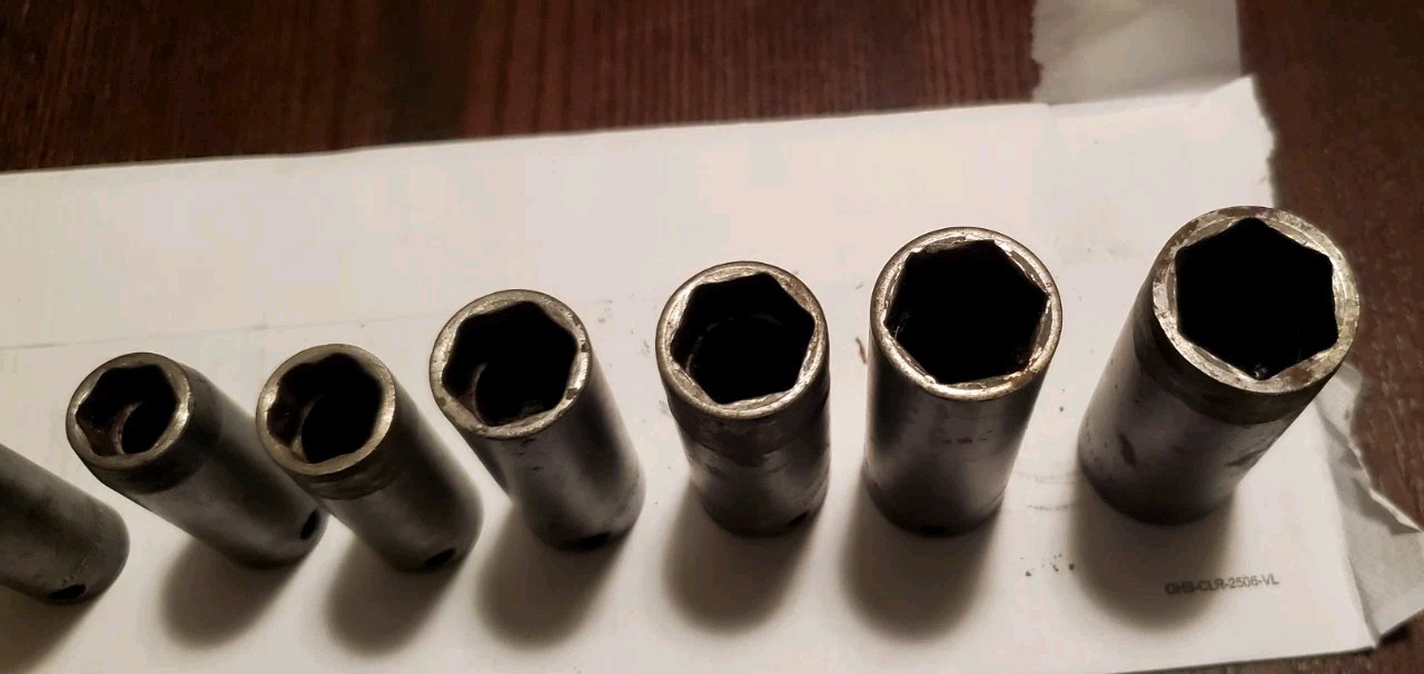 SNAP-ON TOOLS 3/8″ Drive 6-Point SAE Deep Impact Socket Set 7pcs USA