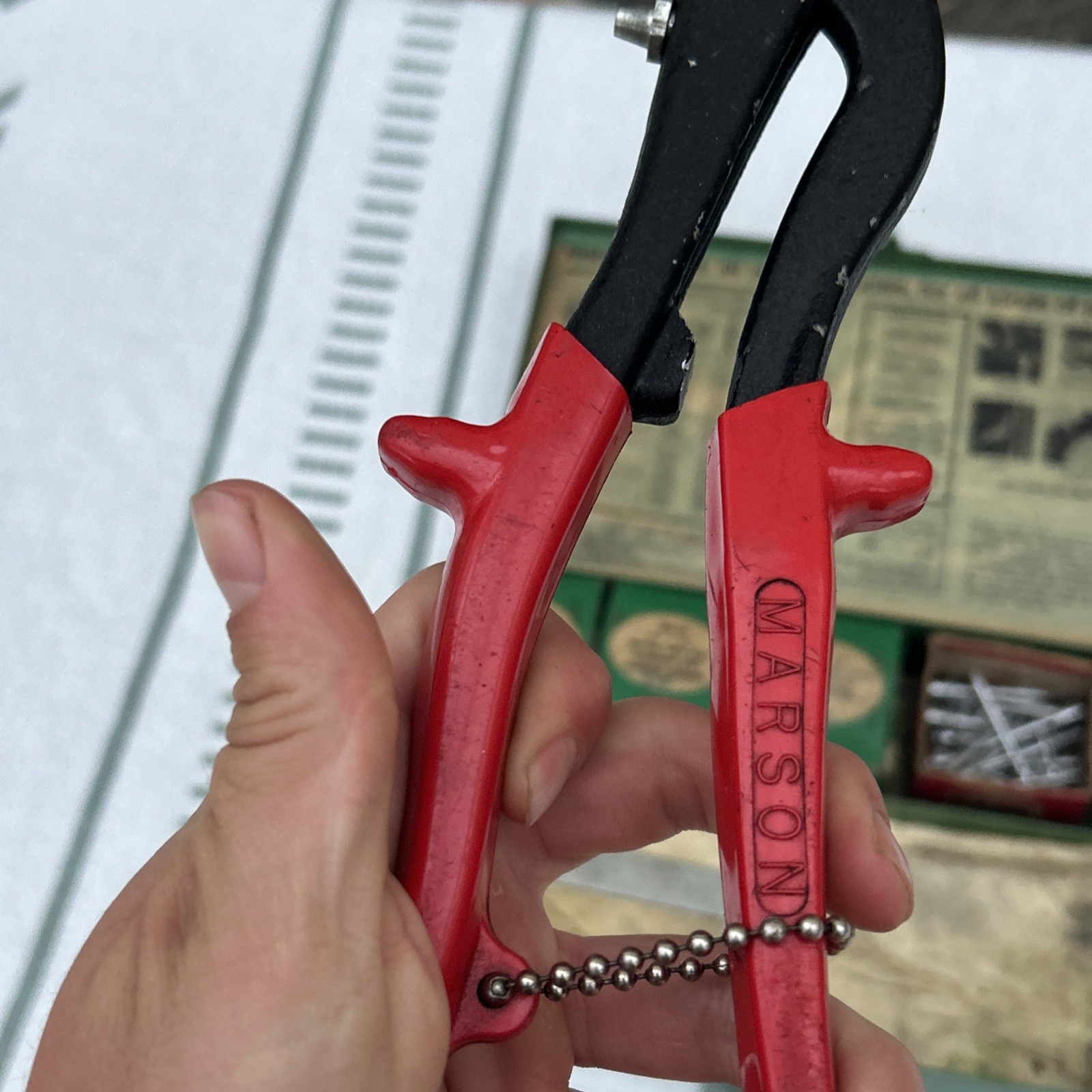 Marson Rivet Tool HP-2 No 200 Kit Riveter Klik-Fast Metal Box Rivets Instruction