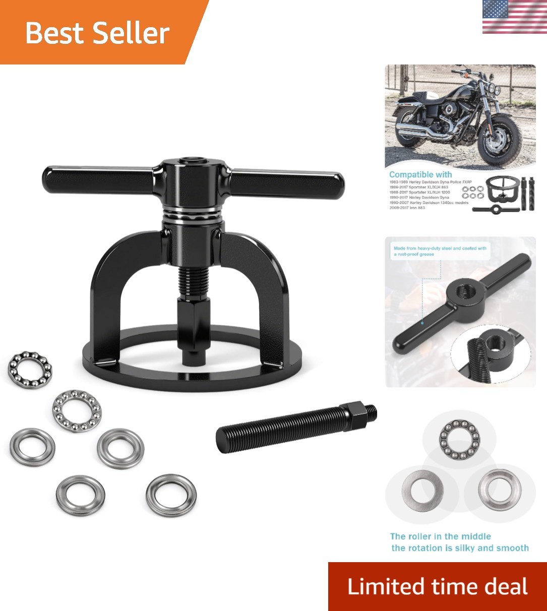 Heavy-Duty Clutch Spring Compressor Tool for Harley Davidson Models 1990-2017