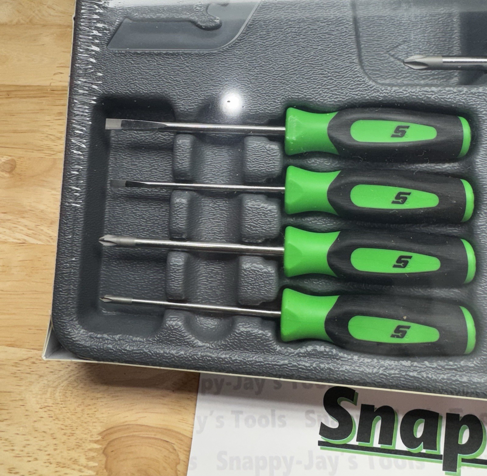 Snap-on Tools USA NEW 10pc GREEN Phillips & Flat Head Screwdriver Set SGDX6040BG