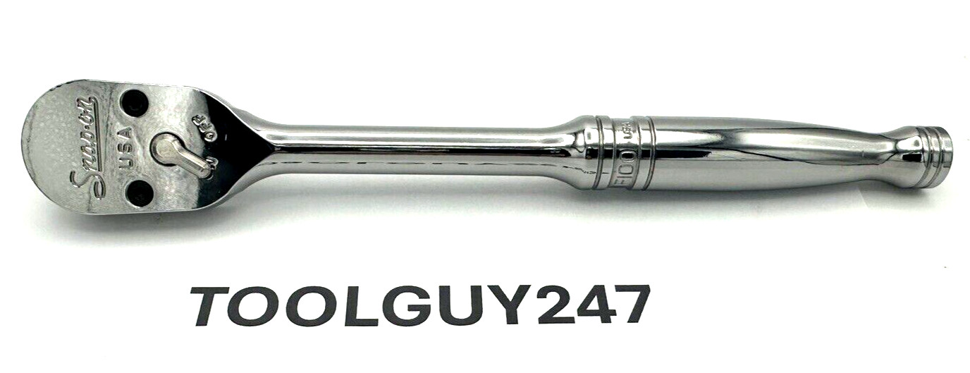 SNAP ON TOOLS USA F100 3/8″ Drive 100 TOOTH Standard Handle Chrome Ratchet NEW