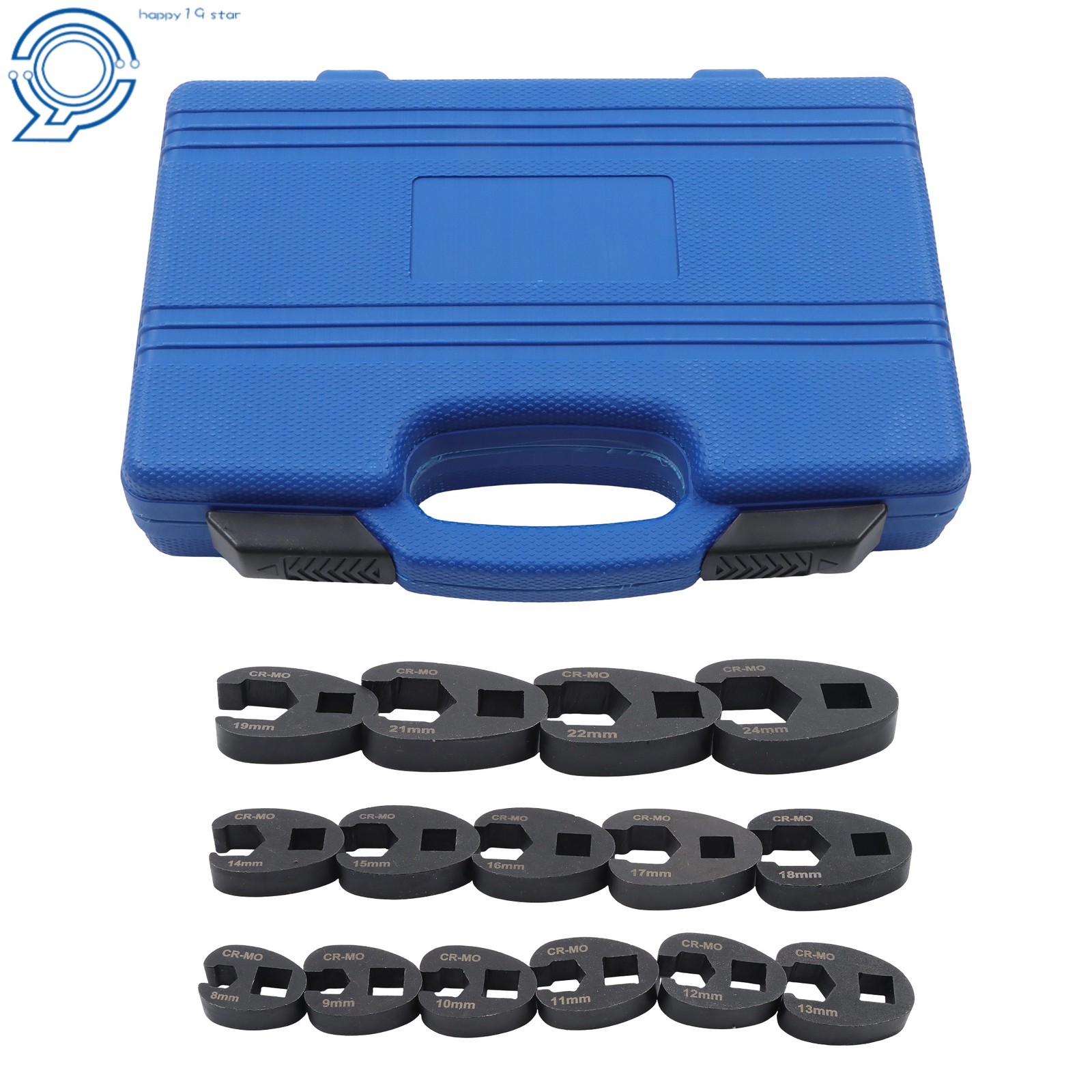 15PCS Crows Foot Wrench Set 1/2″ and 3/8” Drive Flare Nut Crowfoot Wrench Set
