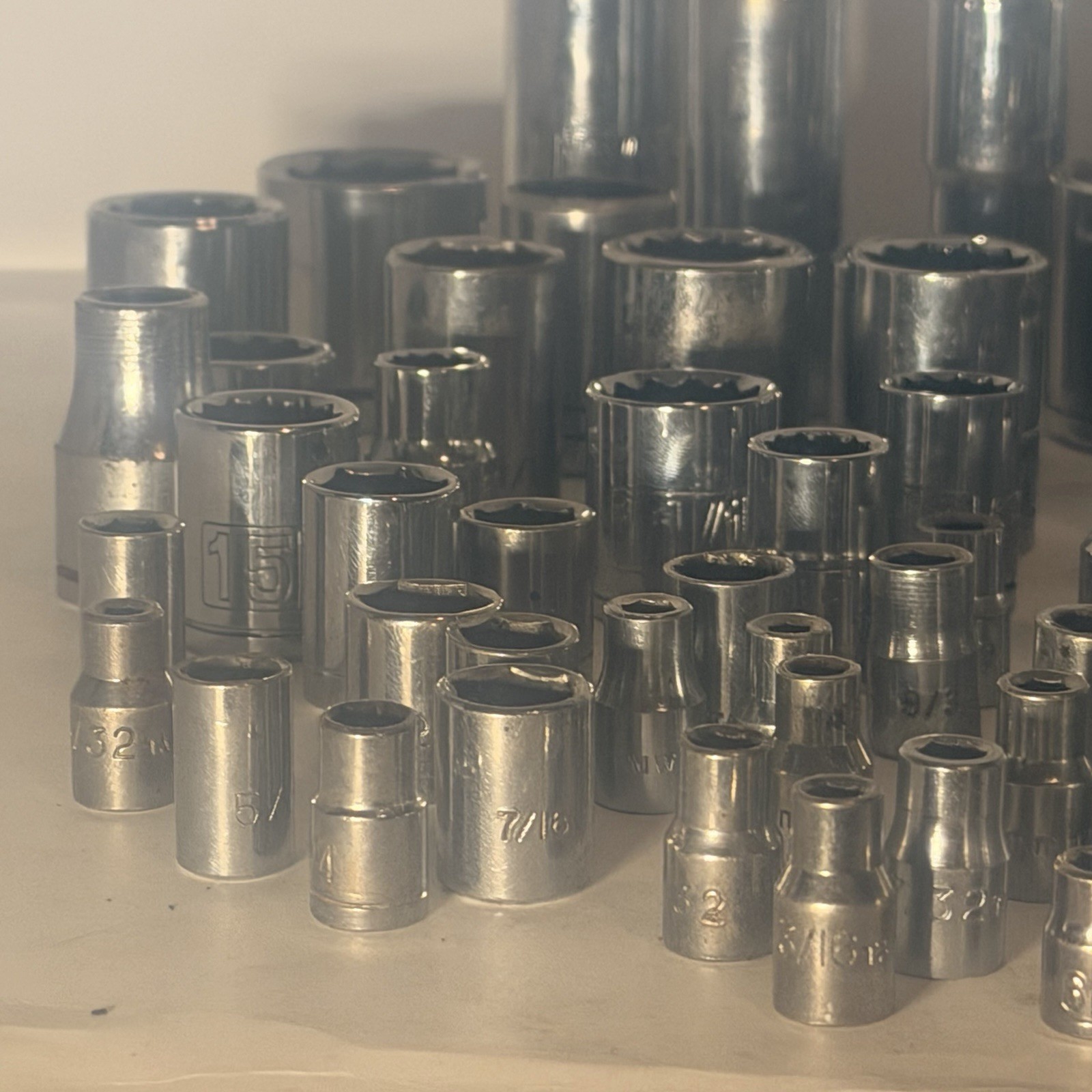Almost 9lbs lot of Sockets Huge Bundle Bulk Tool Sockets! Mixed Brands 100+ Pc