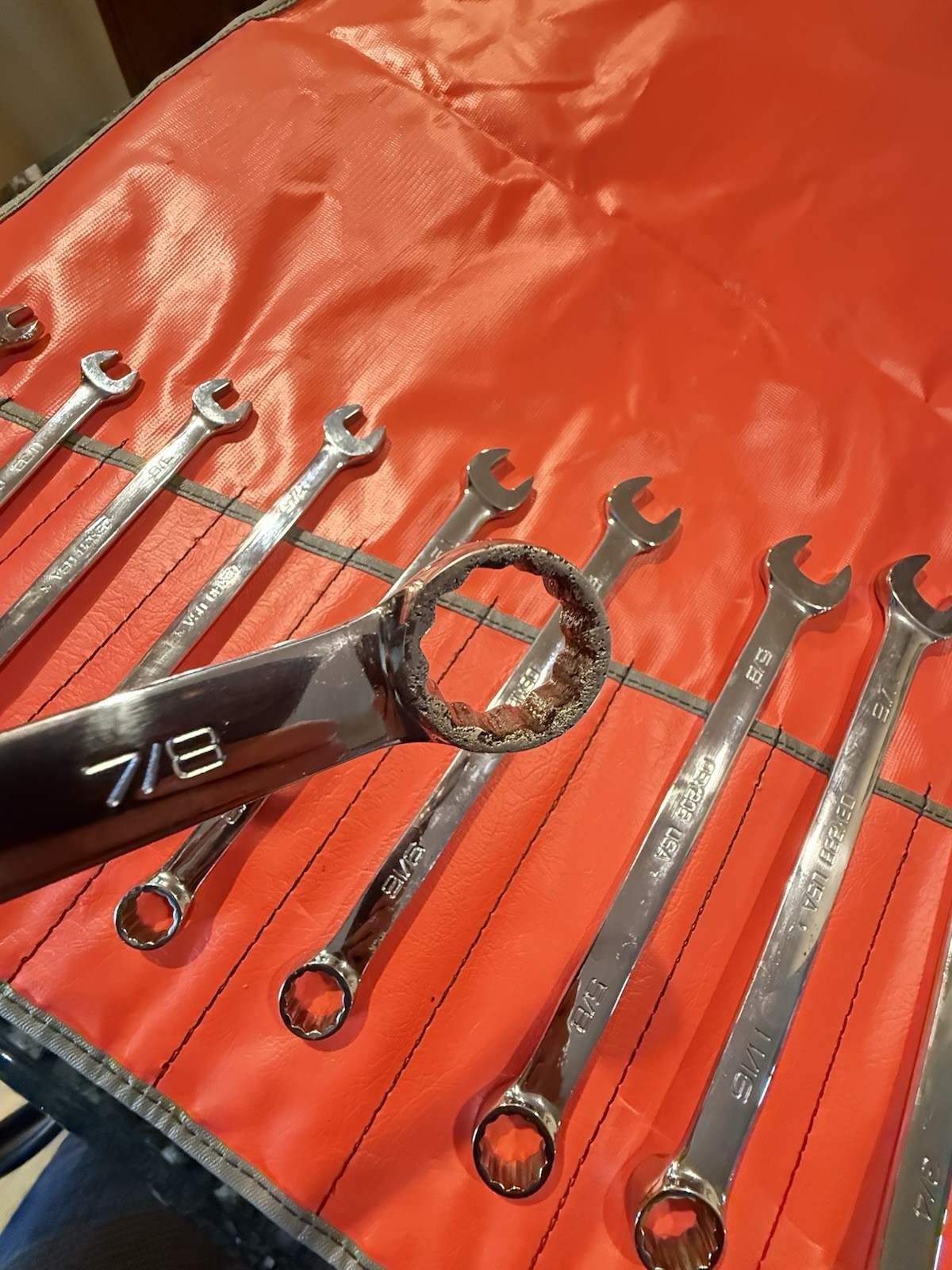 ULGY NOS Snap On 14 Pc OEX SAE Combo Wrench 12 Pt. Set C-141B Date Code 1997 USA