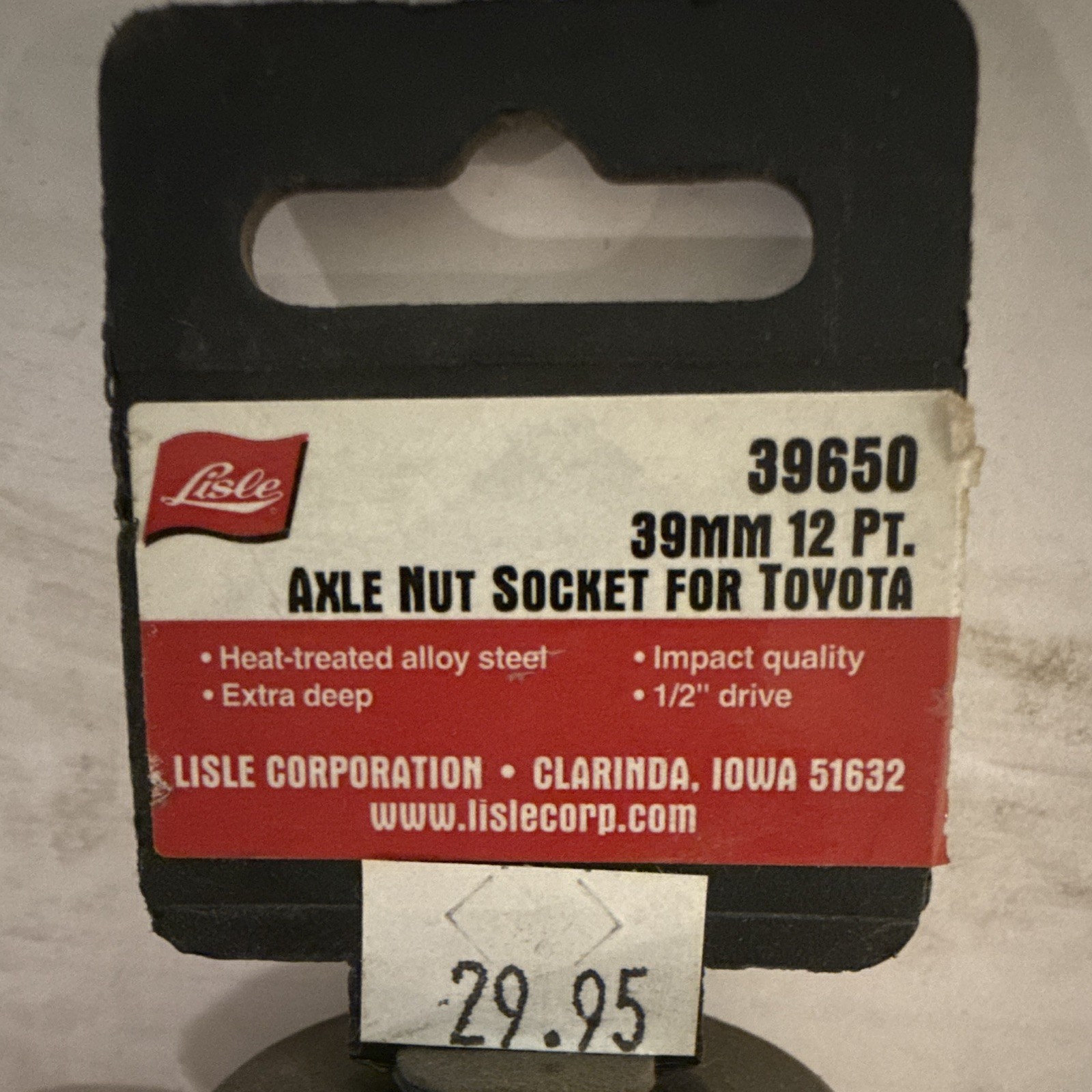 Lisle 39mm 12pt. Axle Nut Socket For Toyota 1/2” Drive Extra Deep Brand New