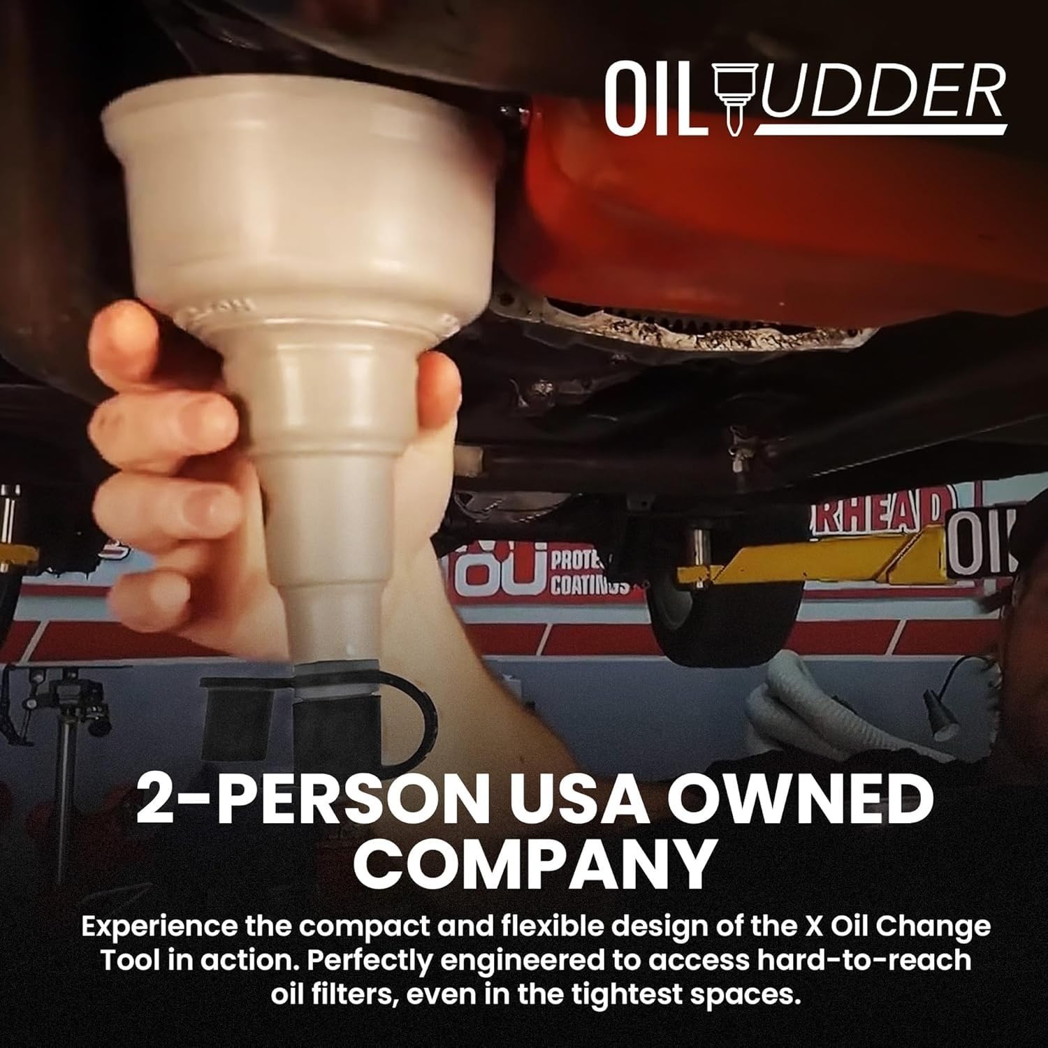Oil Change Funnel & Magnet Tool Fits Up To 2.75 Inch Oil Filters