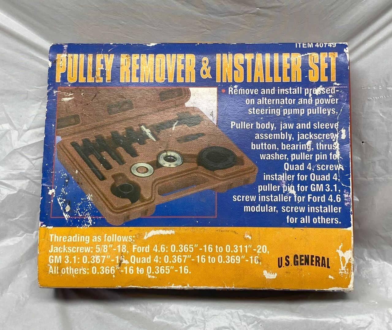 US General 40749 PULLEY REMOVER AND INSTALLER SET Vintage/Complete