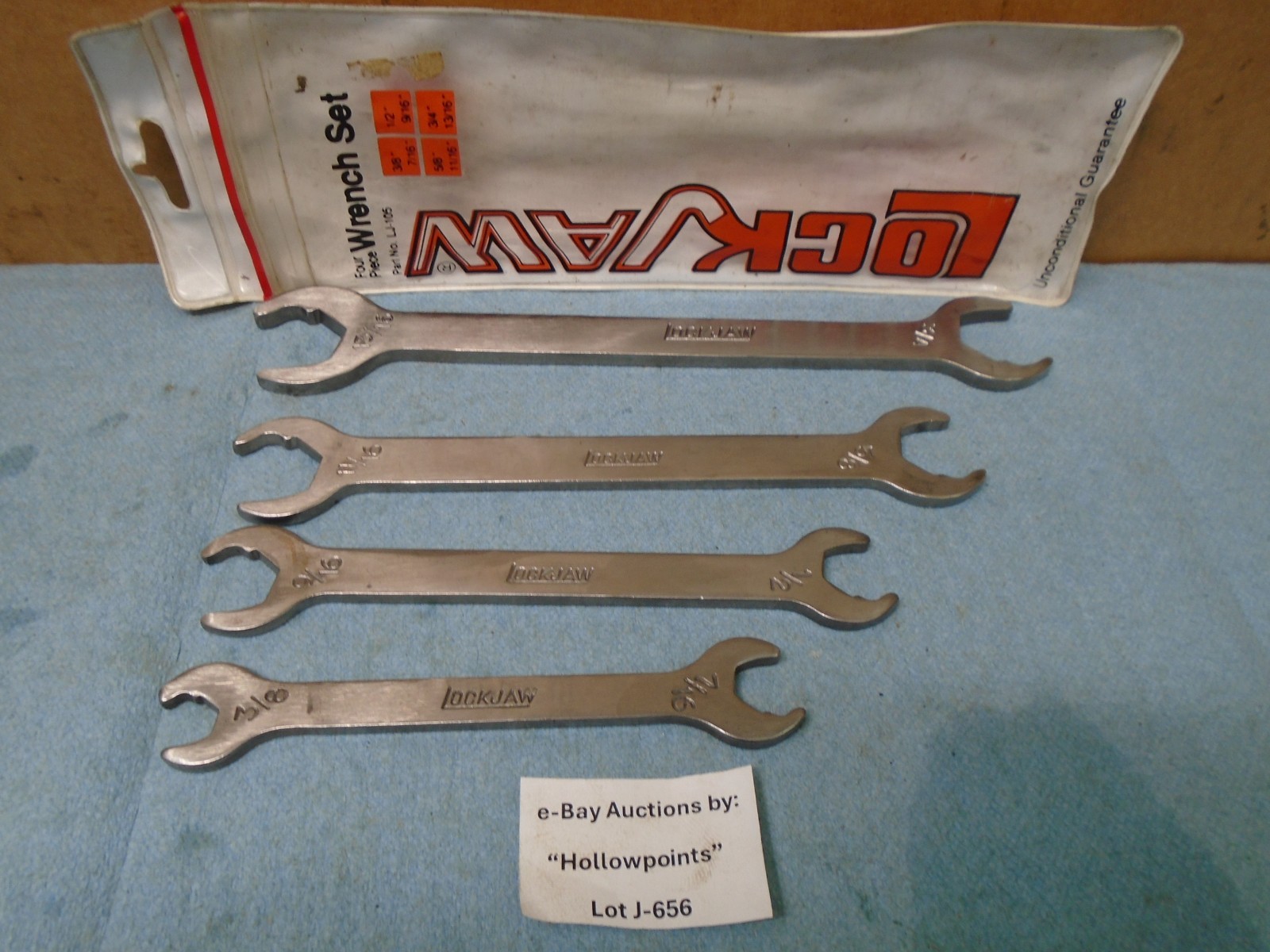 LockJaw LJ-105 Stainless Steel 4 Pc. Quick Acting Wrench Set 3/8 thru 13/16 J656