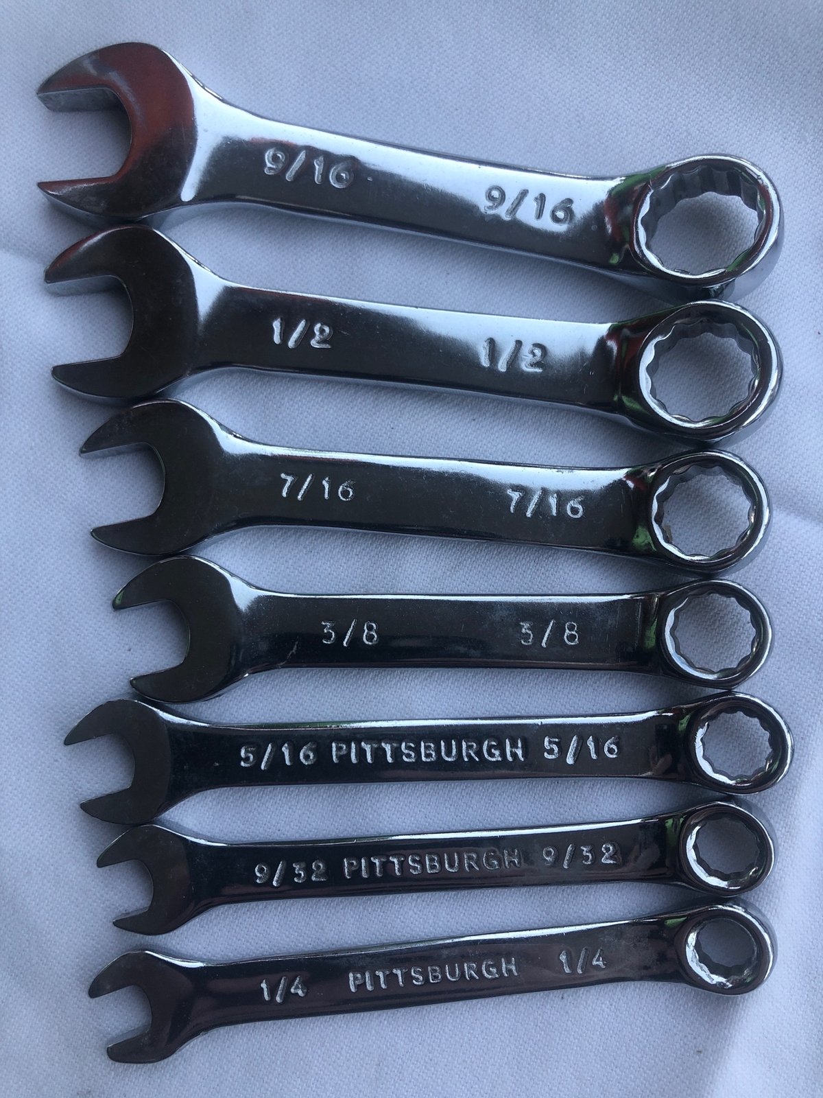 CR-V Pittsburgh alloy steel mix different sizes combination wrench tools 12 poin