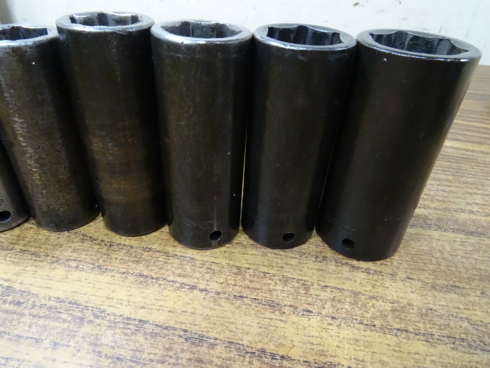 (10) Piece Snap On Tools SIM160-SIM360 1/2″ Impact Deep Drive Lot Set 6 Point