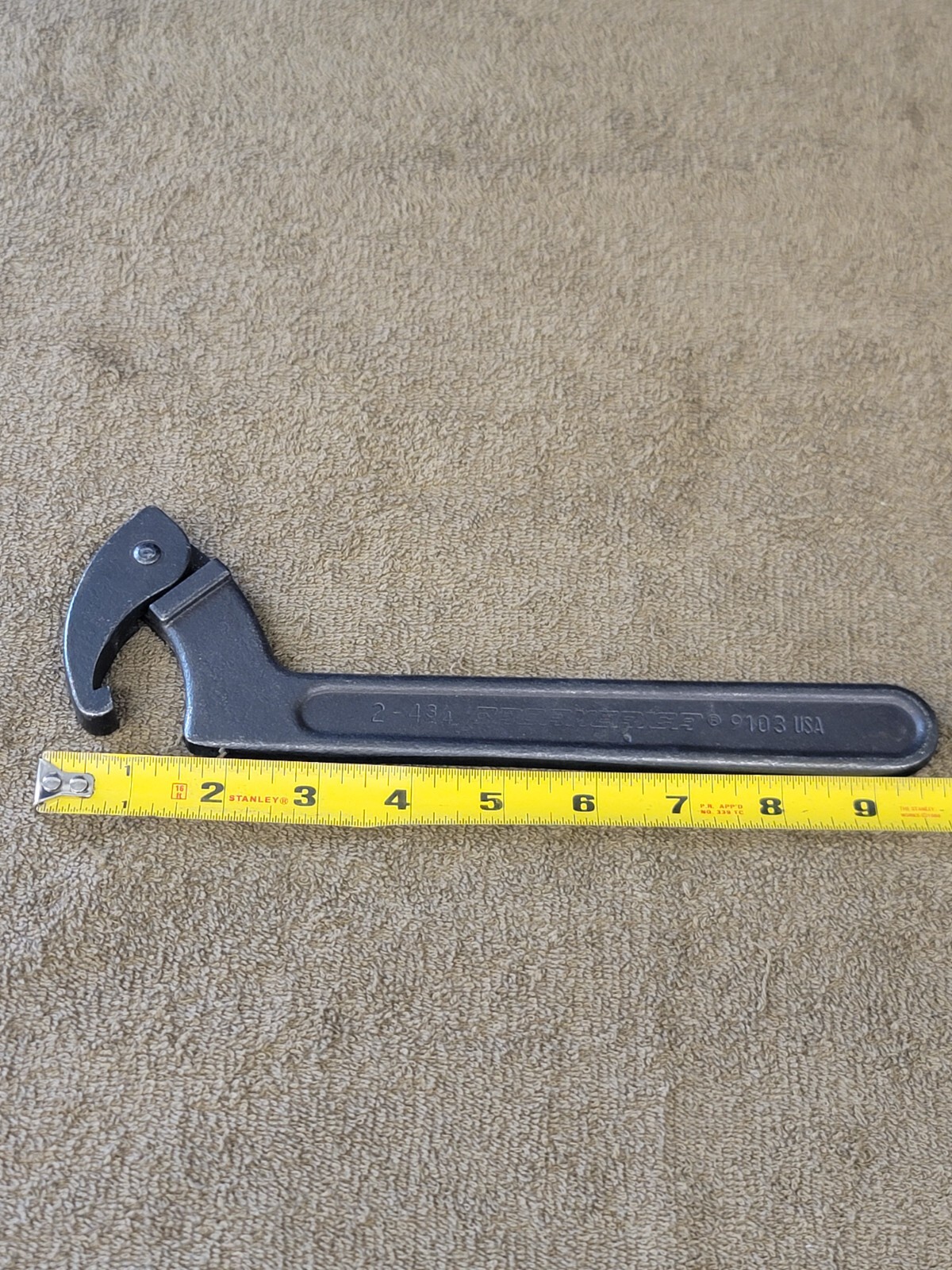 Pro America ProAmerica Adjustable Spanner Wrench 9103 2″ 4-3/4″ USA