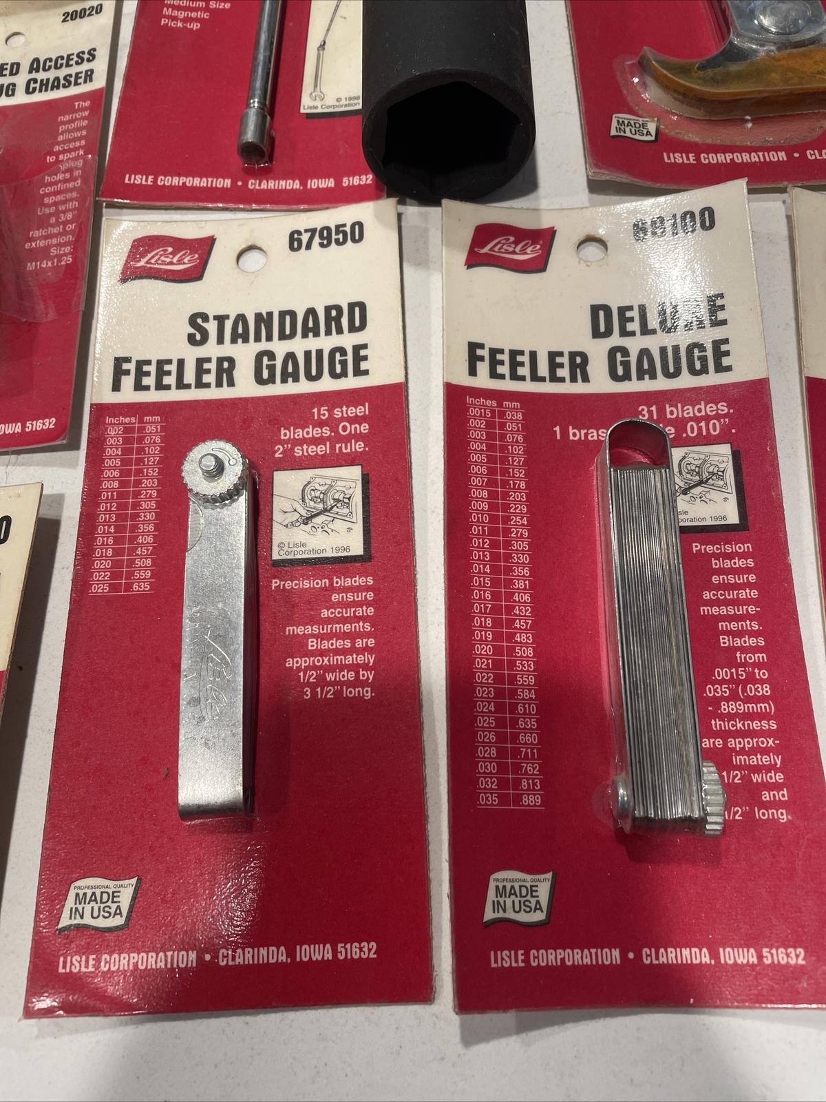 10 New Lisle Tools Feeler Gauges Sockets 39700 56750 66500 39500 67950 68100