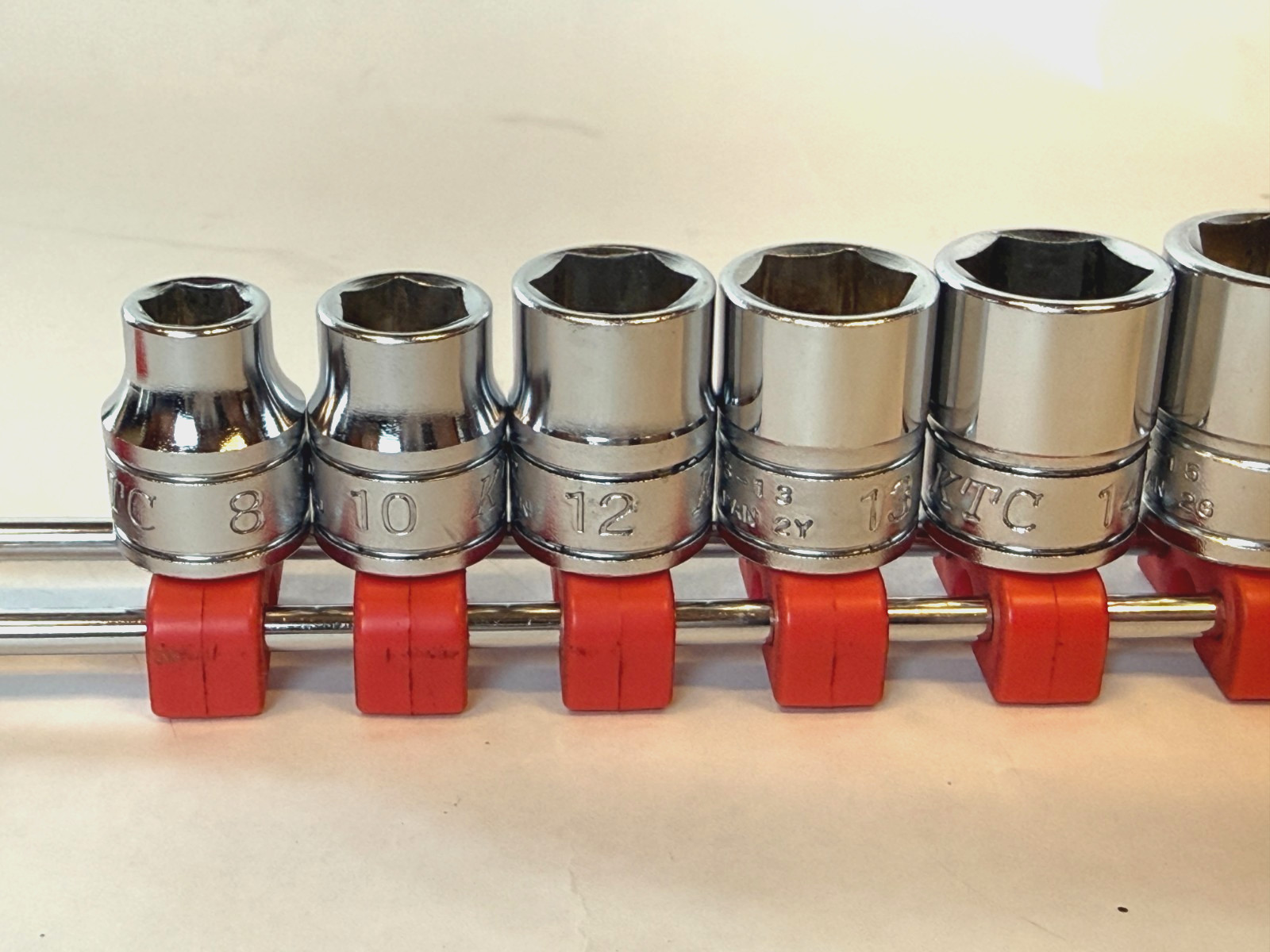 KTC 3/8 Drive Metric Socket Set 8 10 12 13 14 15 16 17 18 19 mm Japan