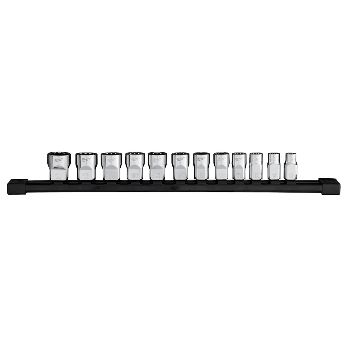 Milwaukee Tool 12pc 3/8 inch Drive 12-Point Metric Socket Set