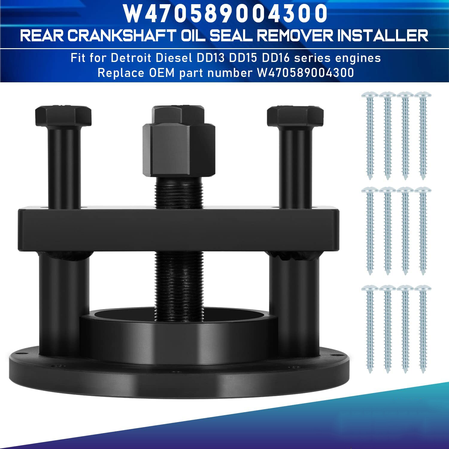 W470589004300 Rear Crankshaft Seal Remover Installer Kit For Detroit DD13 DD15