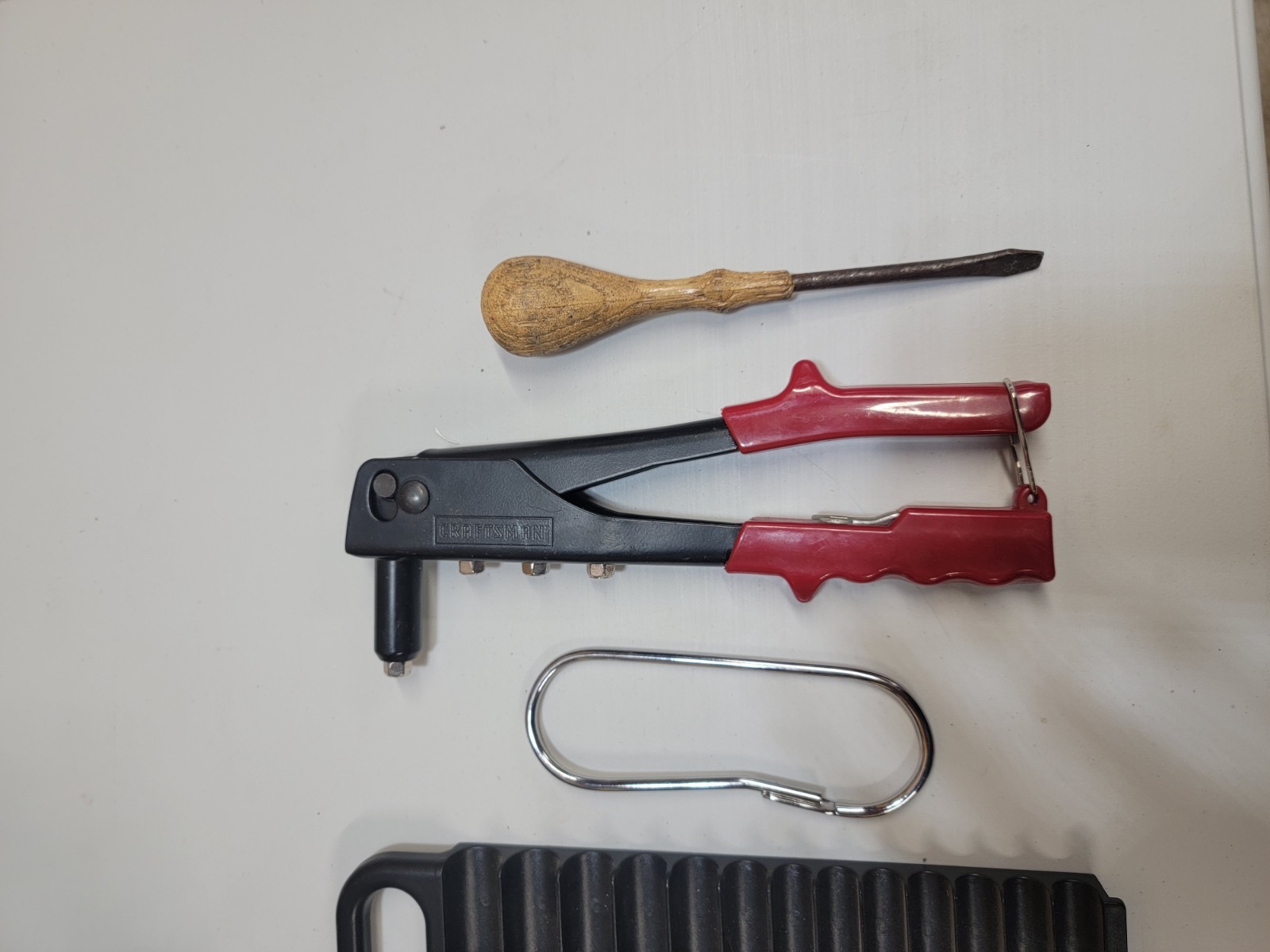 Misc lot of tools and tool box, wrenches, tibet tool, socket holders