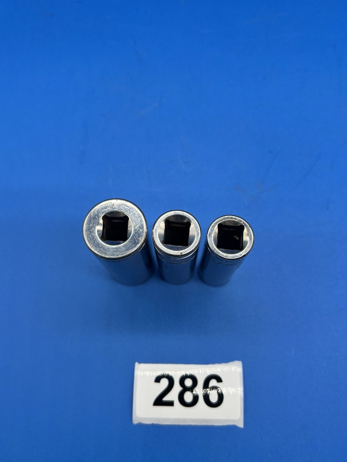 BLUE-POINT BY SNAP-ON – Lot Of 3 Deep Sockets,3/8″ Drive,12pt, 3/4, 14mm, 1/2