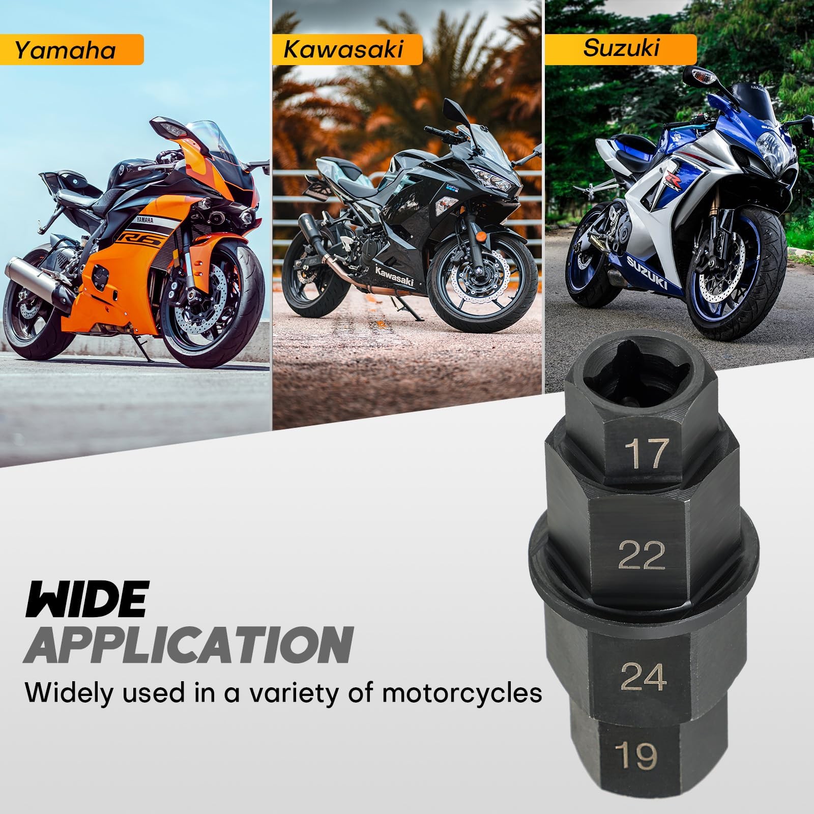 weyleity Hex Axle Motorcycle Tool | Allen Front Wheel Spindle Socket…