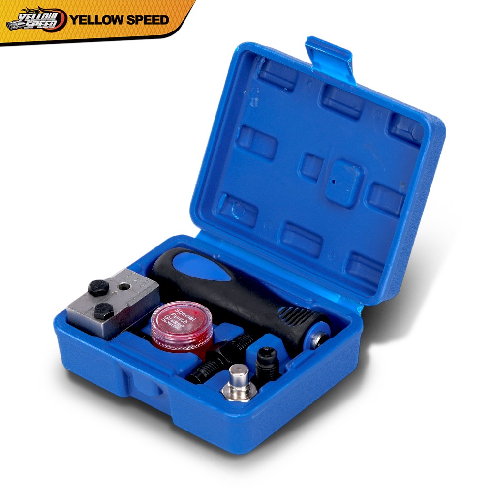 3/16″ Double Flaring Tool Brake Line Adapter Kit w/ Storage Box for Auto