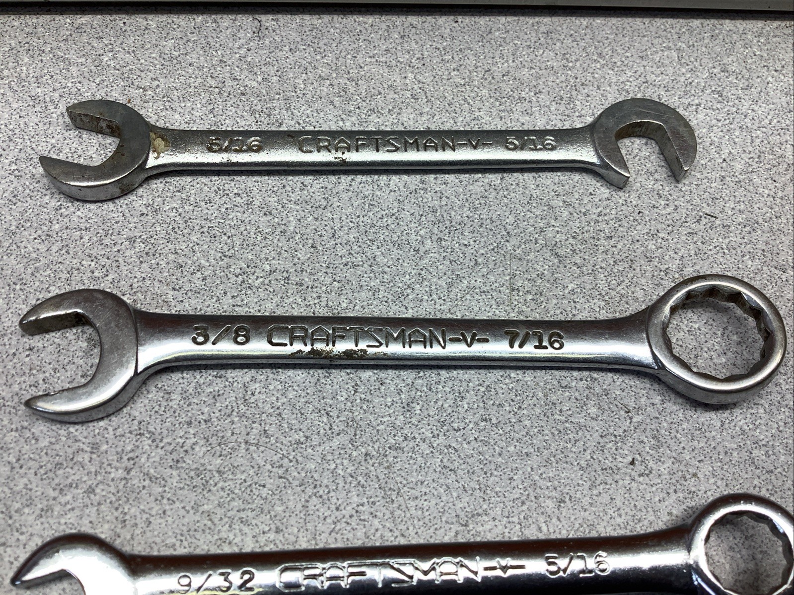 Craftsman 5/16″ x 9/32″, 3/8” x 7/16” Combination 5/16” Open End Ignition Wrench