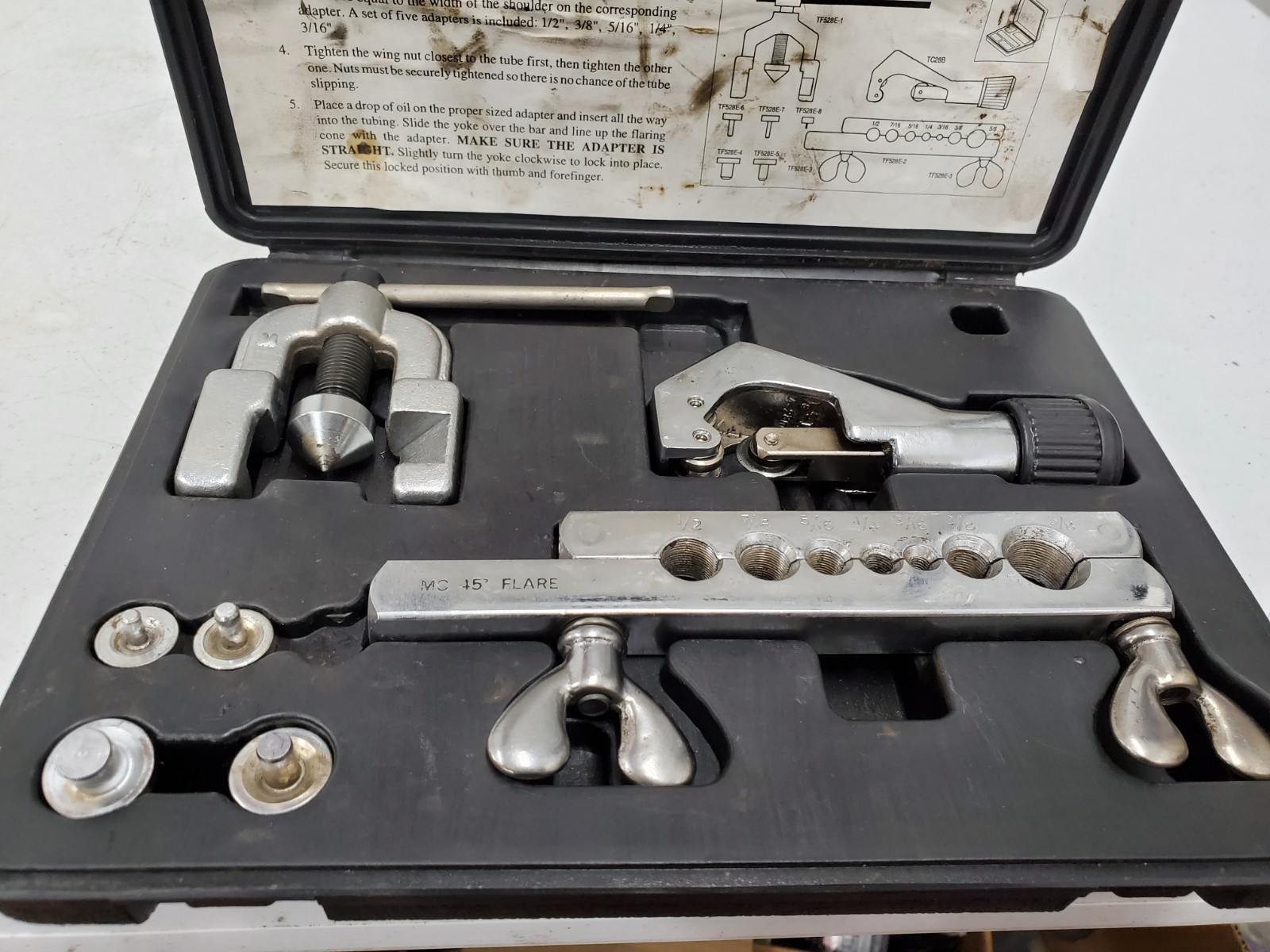 BLUE-POINT TUBE CUTTING AND DOUBLE FLARING TOOL SET #TF528E G38000625