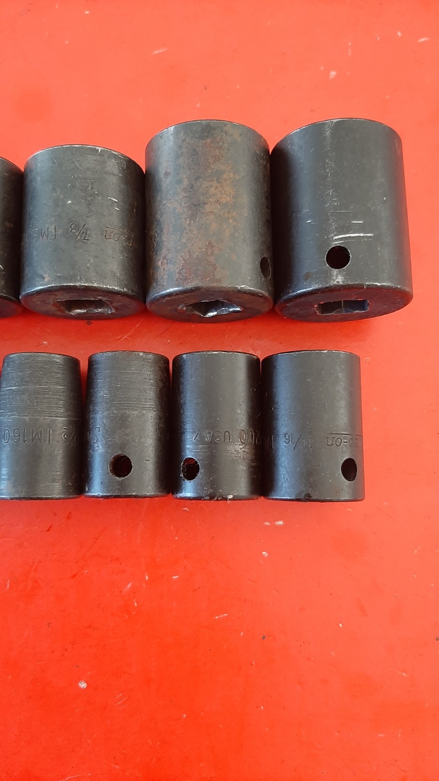 Snap-On 1/2″ Drive 11 pc 6 Point SAE Shallow Impact Socket Set Im120-320 3/8″-1″