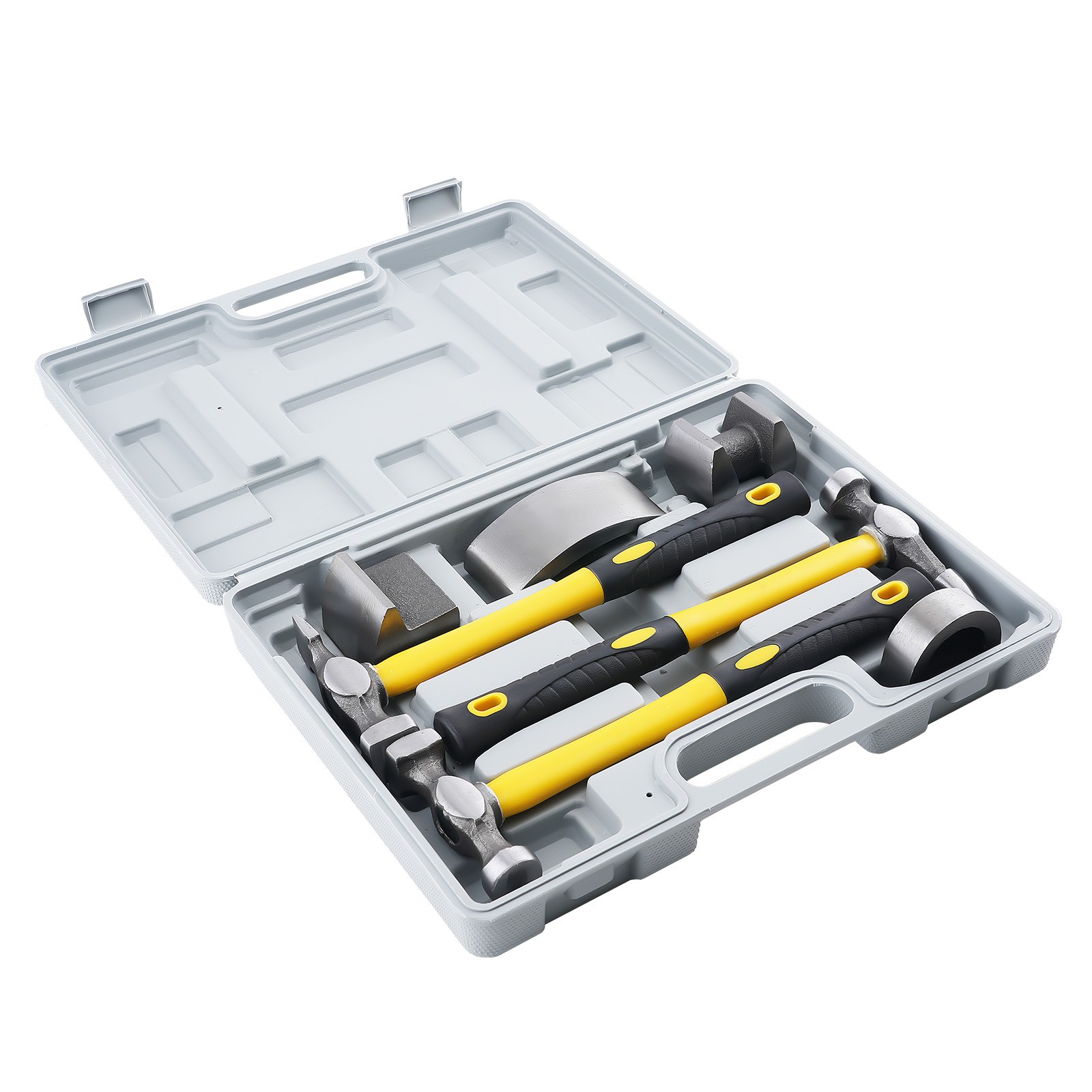 7 Piece Auto Body Kit Panel Hammer Dolly Set Car Repair Tool Fiberglass