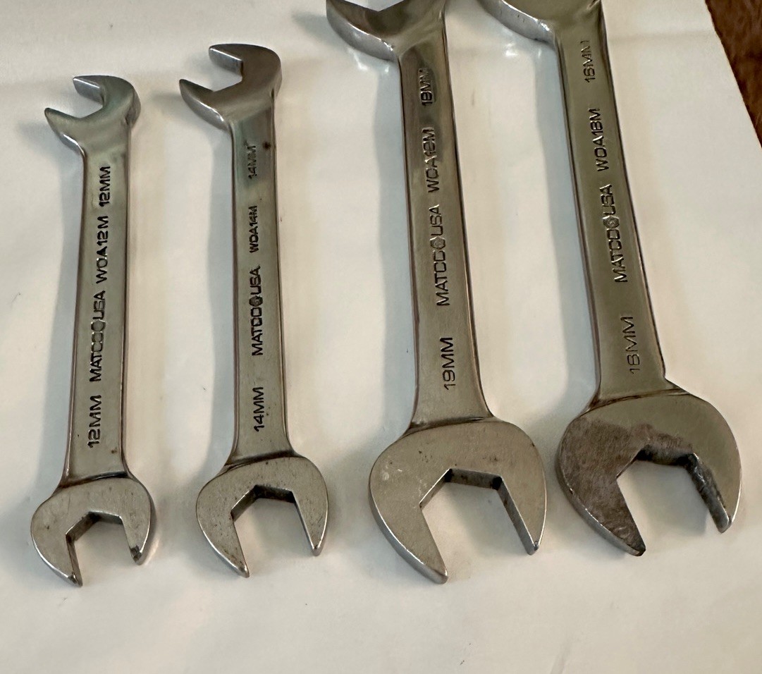 Matco WOA Series Metric Wrenches Open End And Angle 12 15 18 19