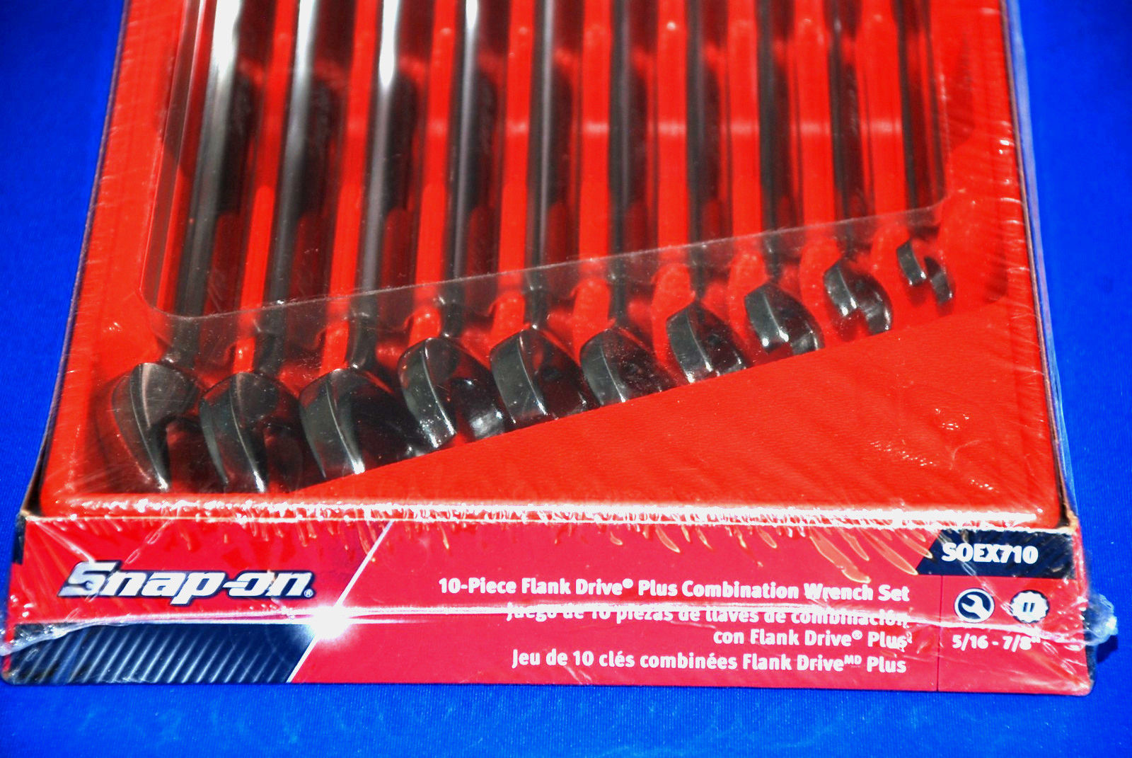 Snap-On NEW 10 Pc 12-Point SAE Flank Drive Plus Combination Wrench Set SOEX710