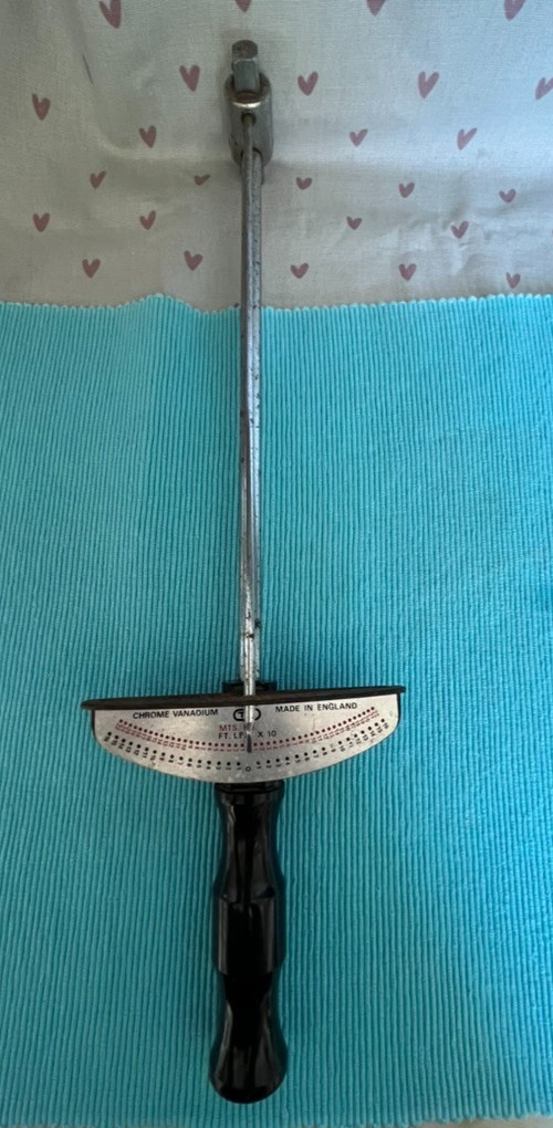 Vintage Torque Wrench 1/2 Inch Square Drive Chrome Vanadium