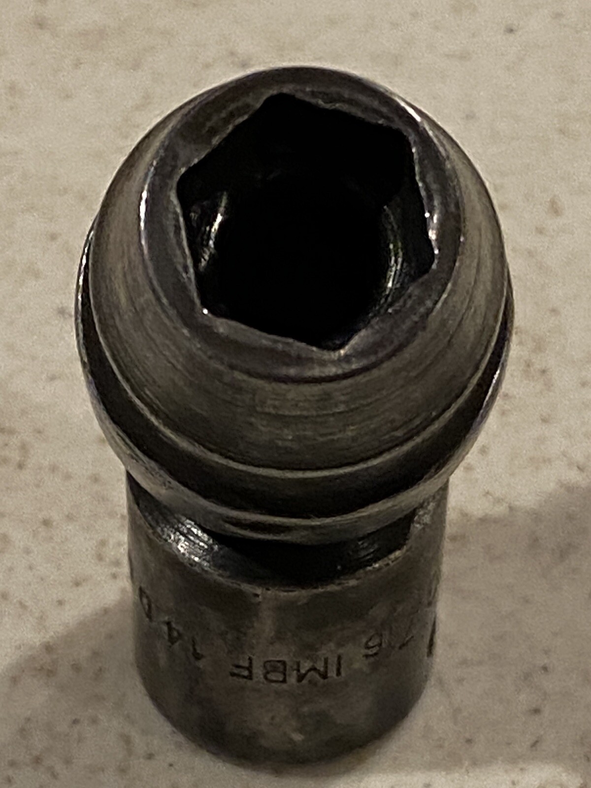Snap-On 3/8” Drive Shallow Standard 7/16” 6 Point Swivel Impact Socket IMBF14D