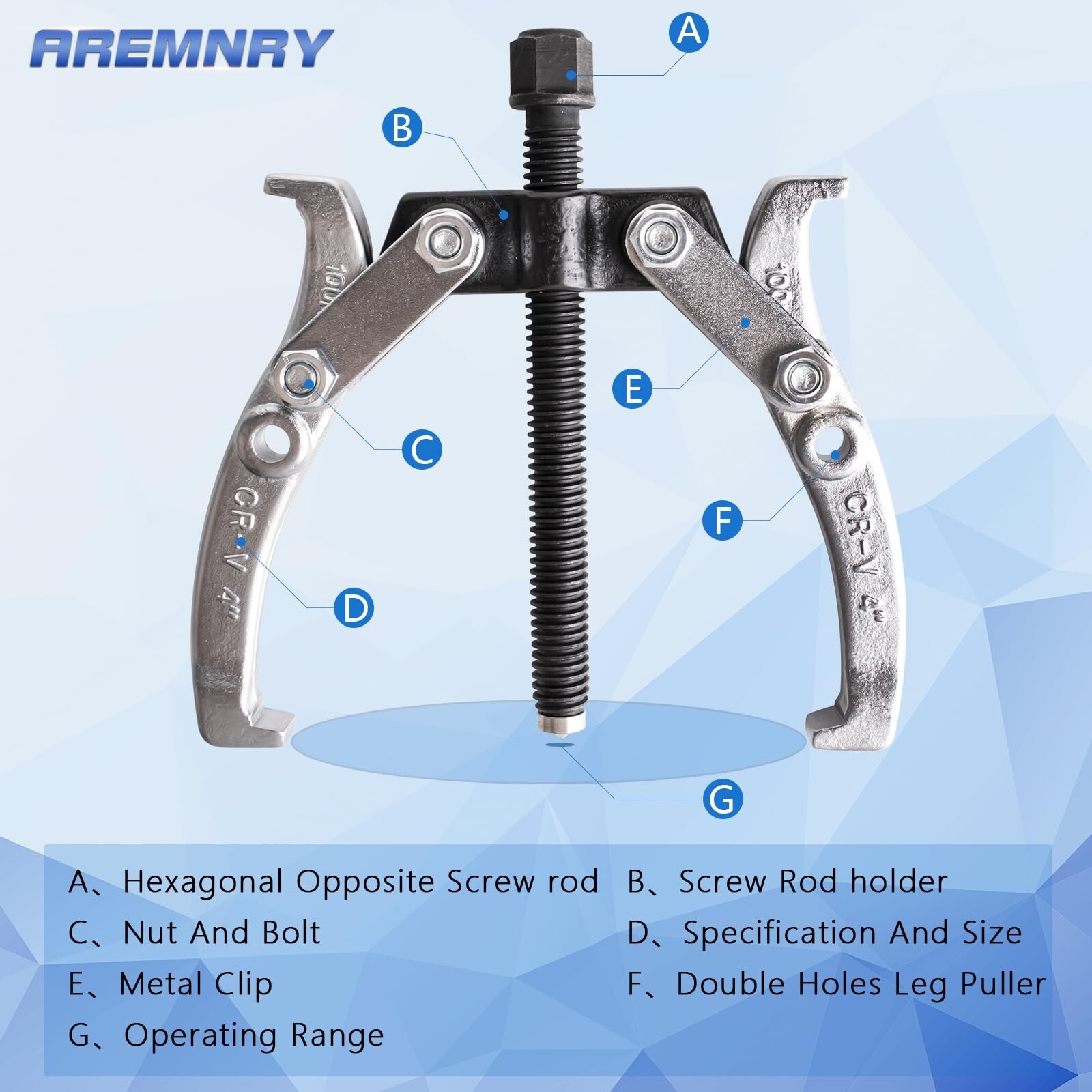 Gear Puller Set 3″ 4″ 6″ 8″ 2 and 3 Jaw Hub Puller Bearing Separator Suitable…