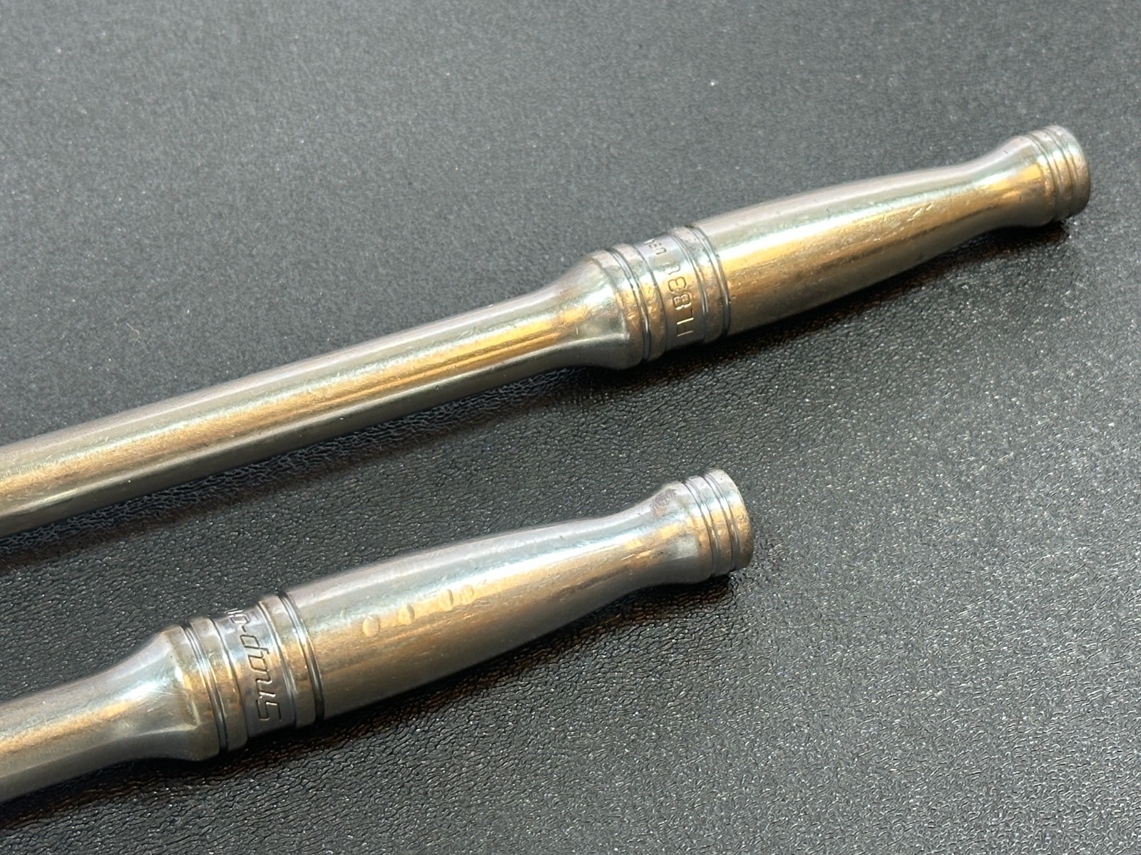 🇺🇸 Snap-On Tools USA 2pc Chrome 3/8″ Drive Ratchet Set Pair, FL830 Long & F830