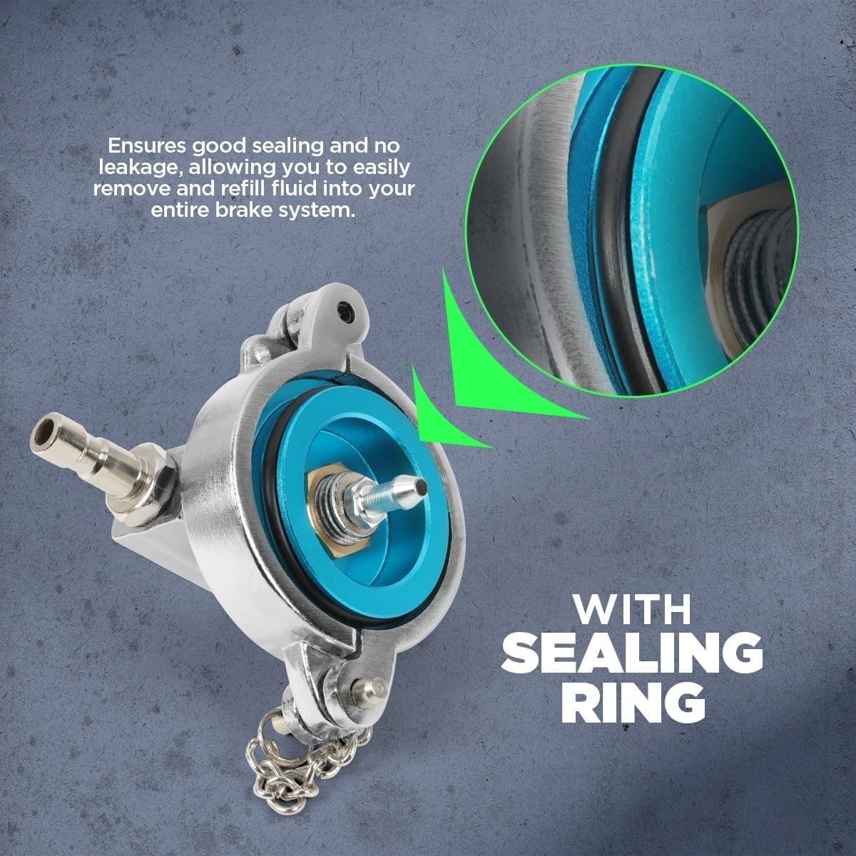 Brake Fluid Bleeder Master Cylinder Adapter Aluminum 43mm Fit for Toyota Lexus