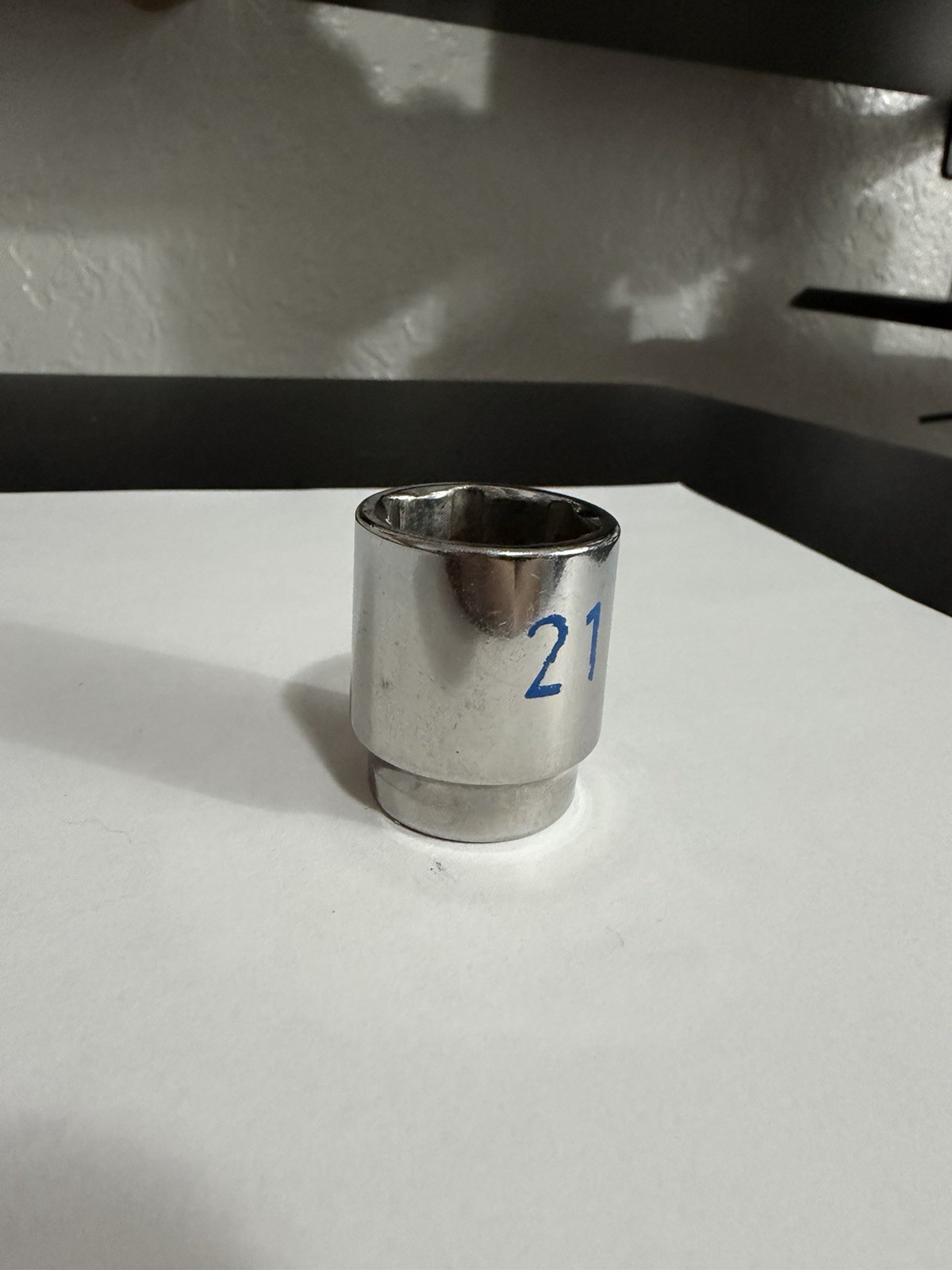 Matco Tools USA B21M6A 21mm Metric Shallow Socket 3/8″ Drive 6 Point Chrome