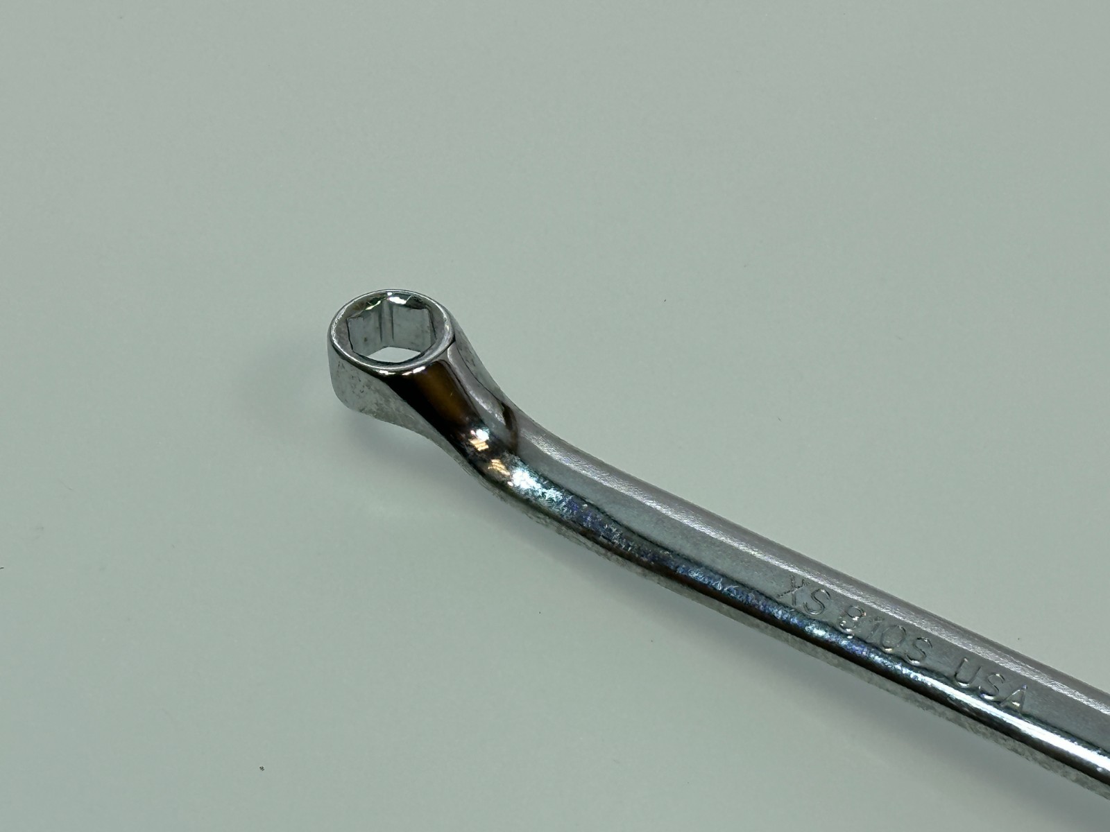 🇺🇸 Snap On Tools USA XS810S SAE 1/4″ x 5/16″ Chrome Offset Box Wrench, 6 POINT