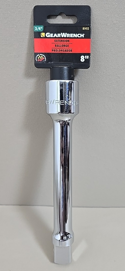 GearWrench 3/4″ Inch Drive 8″ Inch Chrome Extension – 81412 NEW